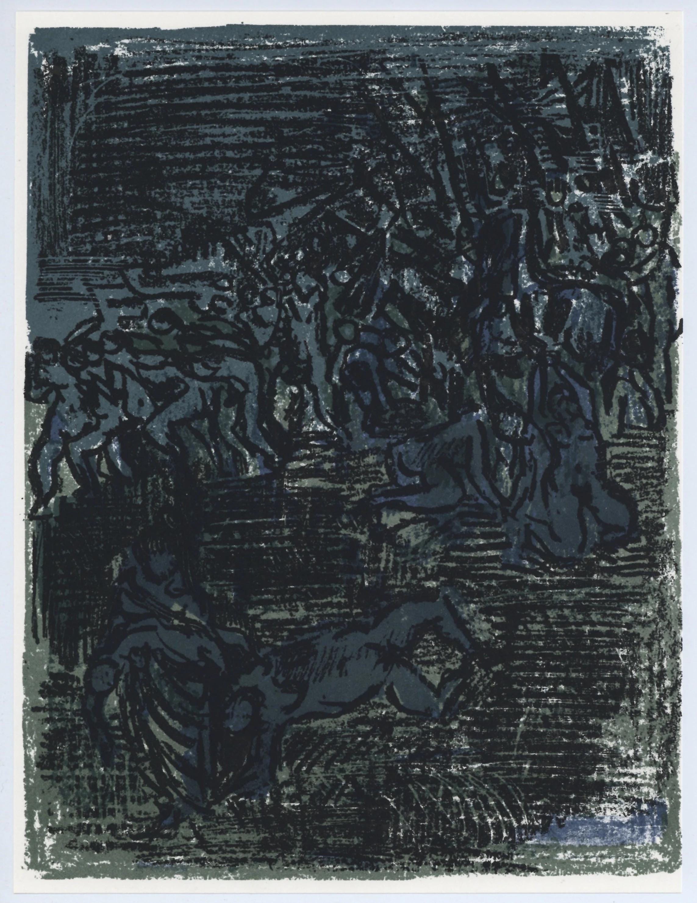 André Cottavoz, Composition, L'Odyssée, Limited Edition Lithograph