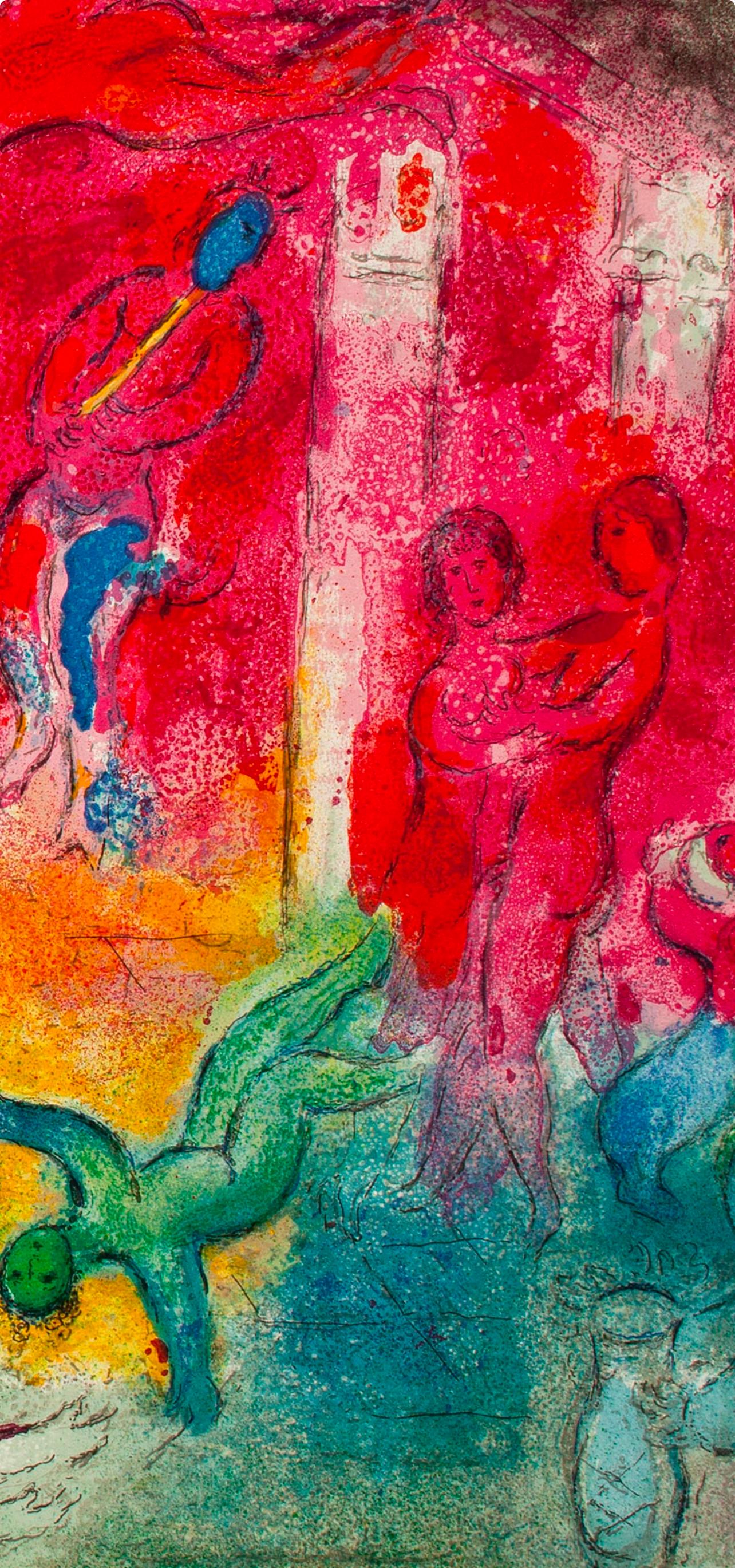 Marc Chagall, Temple et Histoire de Bacchus, Daphnis et Chloé, Limited Edition Héliogravure