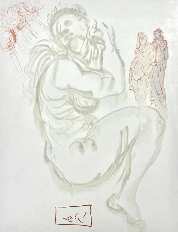 Salvador Dali, Fegefeuer XIX (Field 189-200; Michler/Löpsinger 1039-1138), Die Göttliche Komödie, Signed, Limited Edition Woodcut