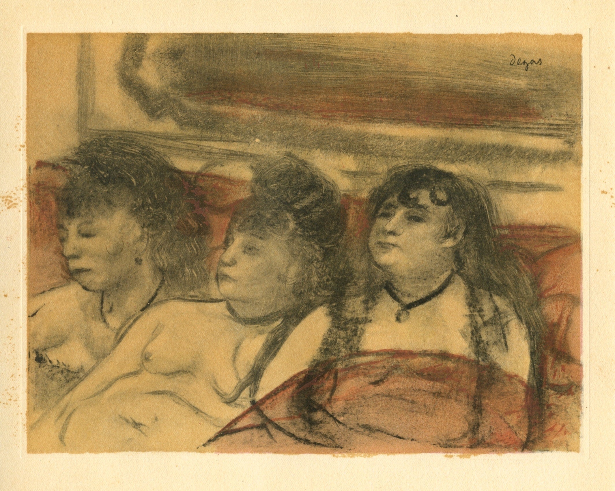 Edgar Degas, Au Salon, E. Degas Monotypes, Limited Edition Monotype