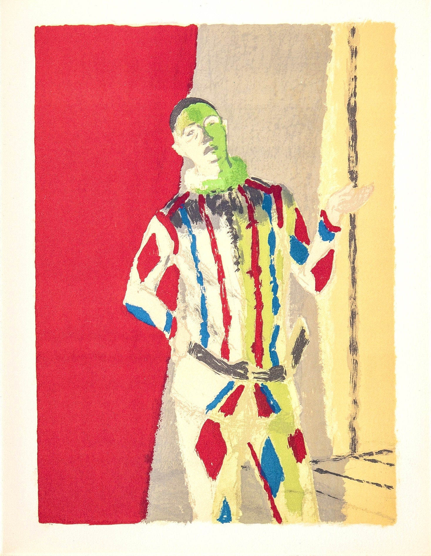 Maurice Brianchon, l'Arlequin, Souvenirs et portraits d'artistes, Limited Edition Lithograph