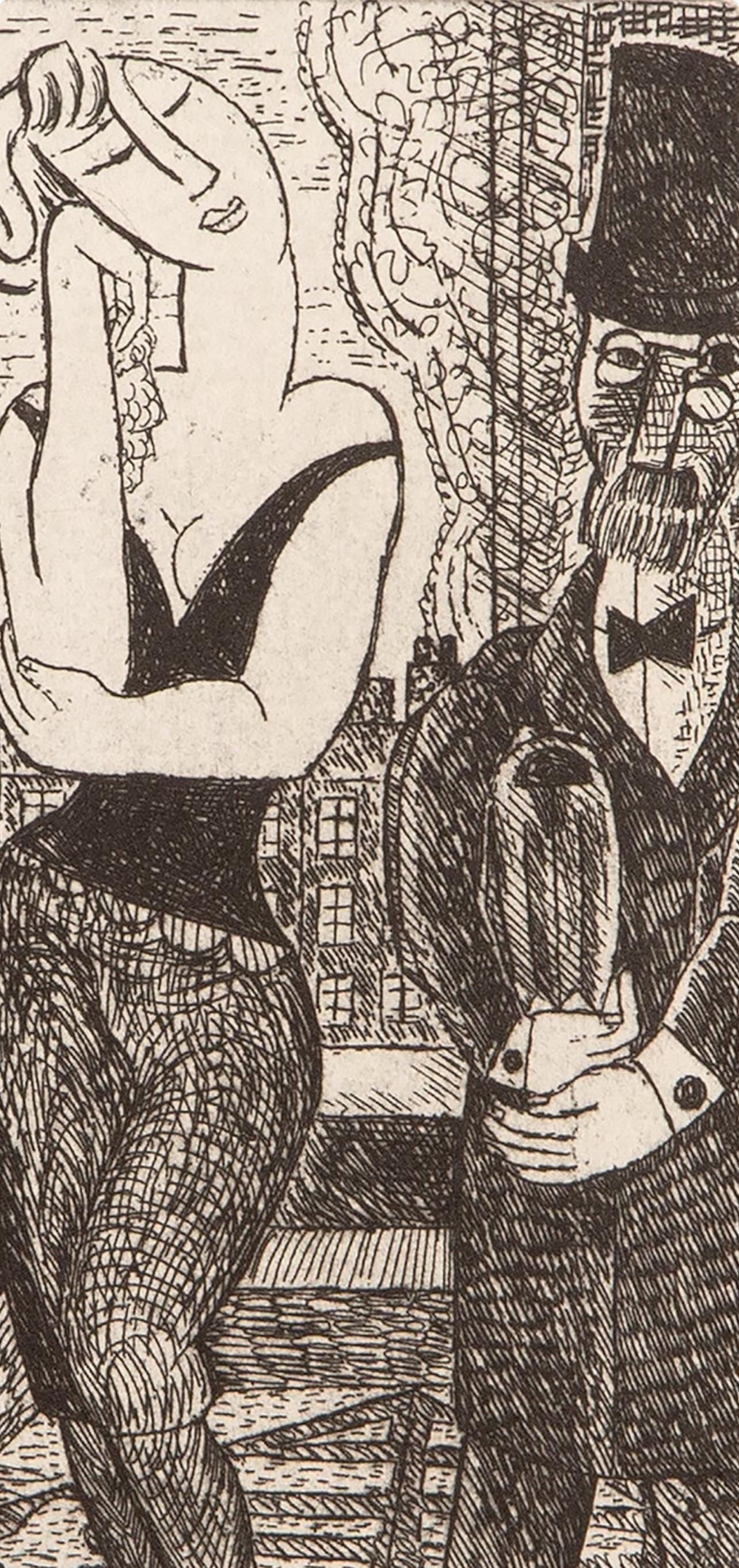 Marcel Gromaire, Composition, Vers un monde volage, Limited Edition Etching