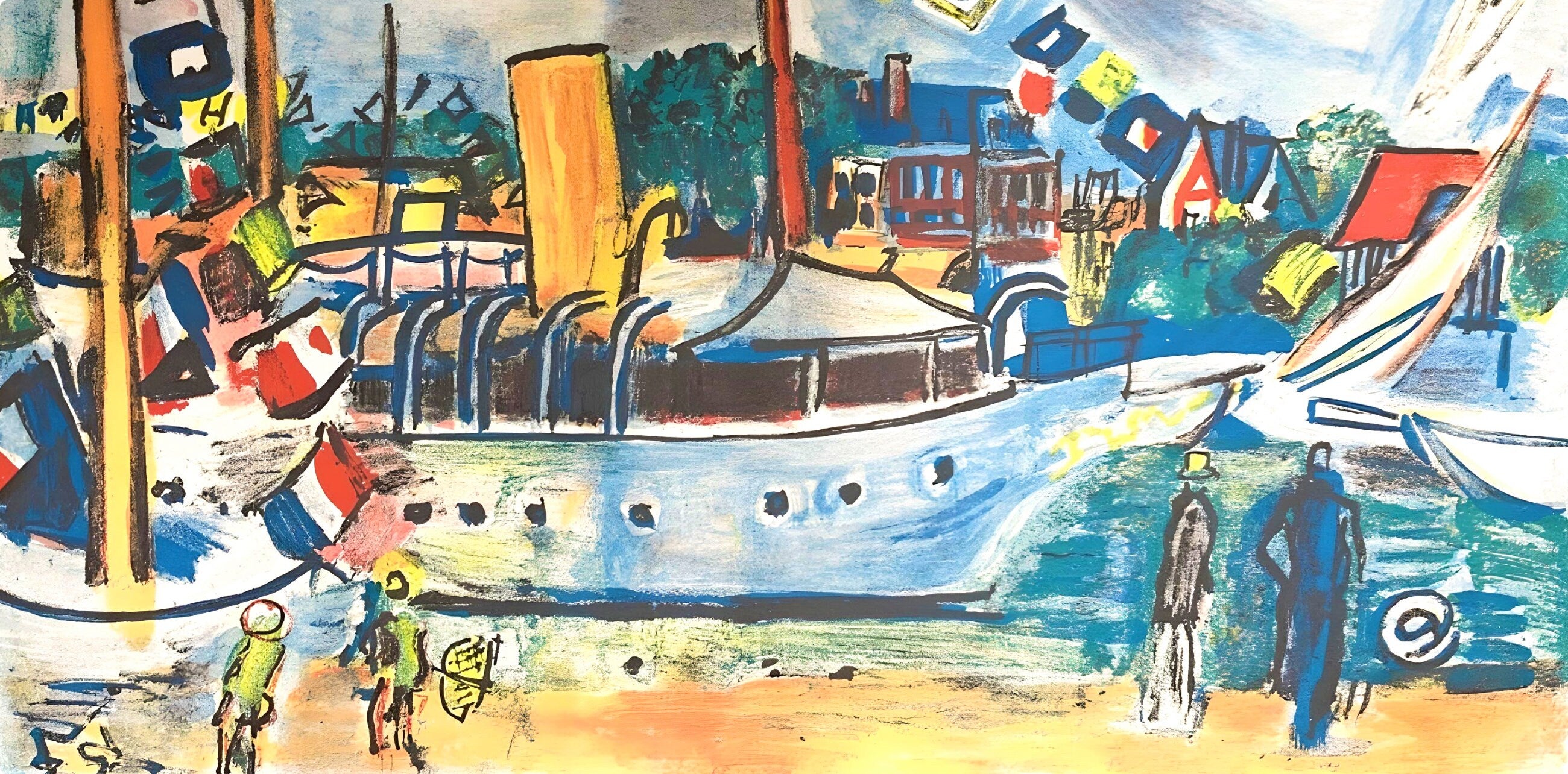 Raoul Dufy, Composition, Les Côtes Normandes, Limited Edition Lithograph