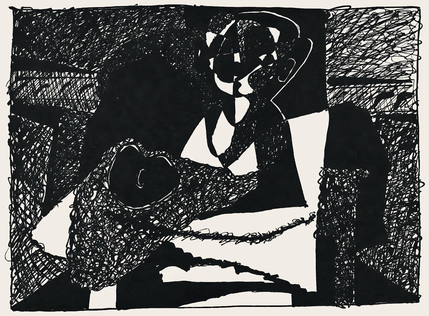 Pablo Picasso, Composition (Monod 10485), Hélène chez Archive de Illustrations de Pablo Picasso, Limited Edition Woodcut