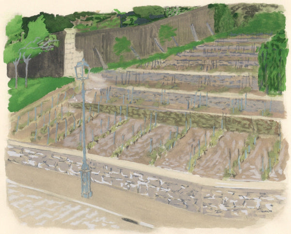 Maurice Brianchon, La Vigne de Paris, Vins, Fleurs et Flammes, Limited Edition Lithograph