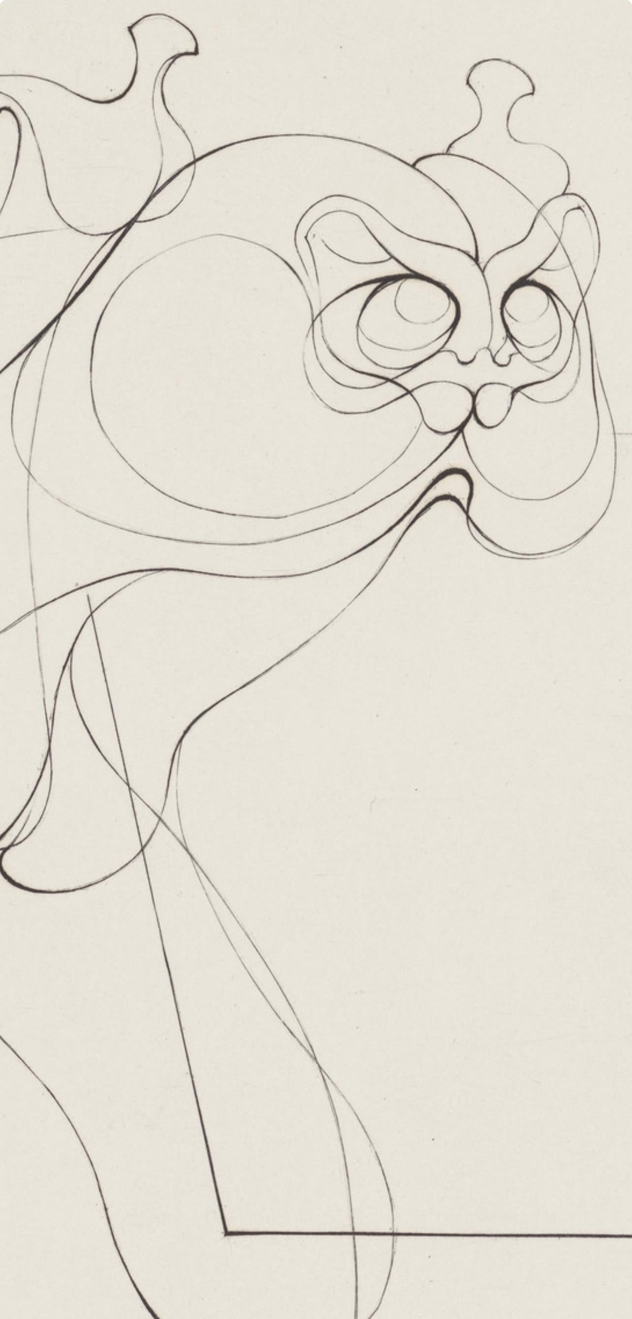 Hans Bellmer, Composition, Feuilles éparses, Limited Edition Etching