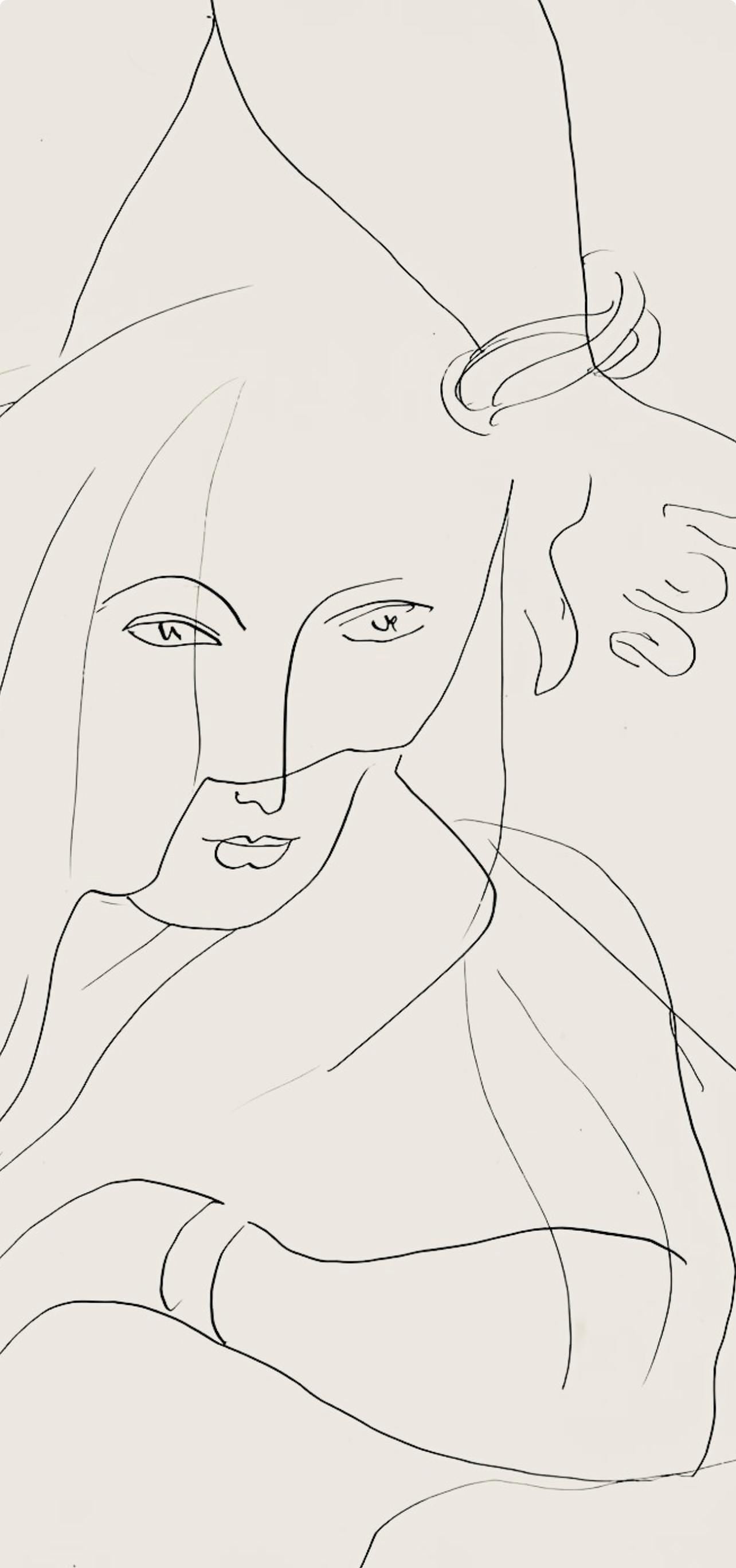 Henri Matisse, Série V, var. 7 (Duthuit 9), Henri Matisse, Dessins, Thèmes et variations, Limited Edition Lithograph