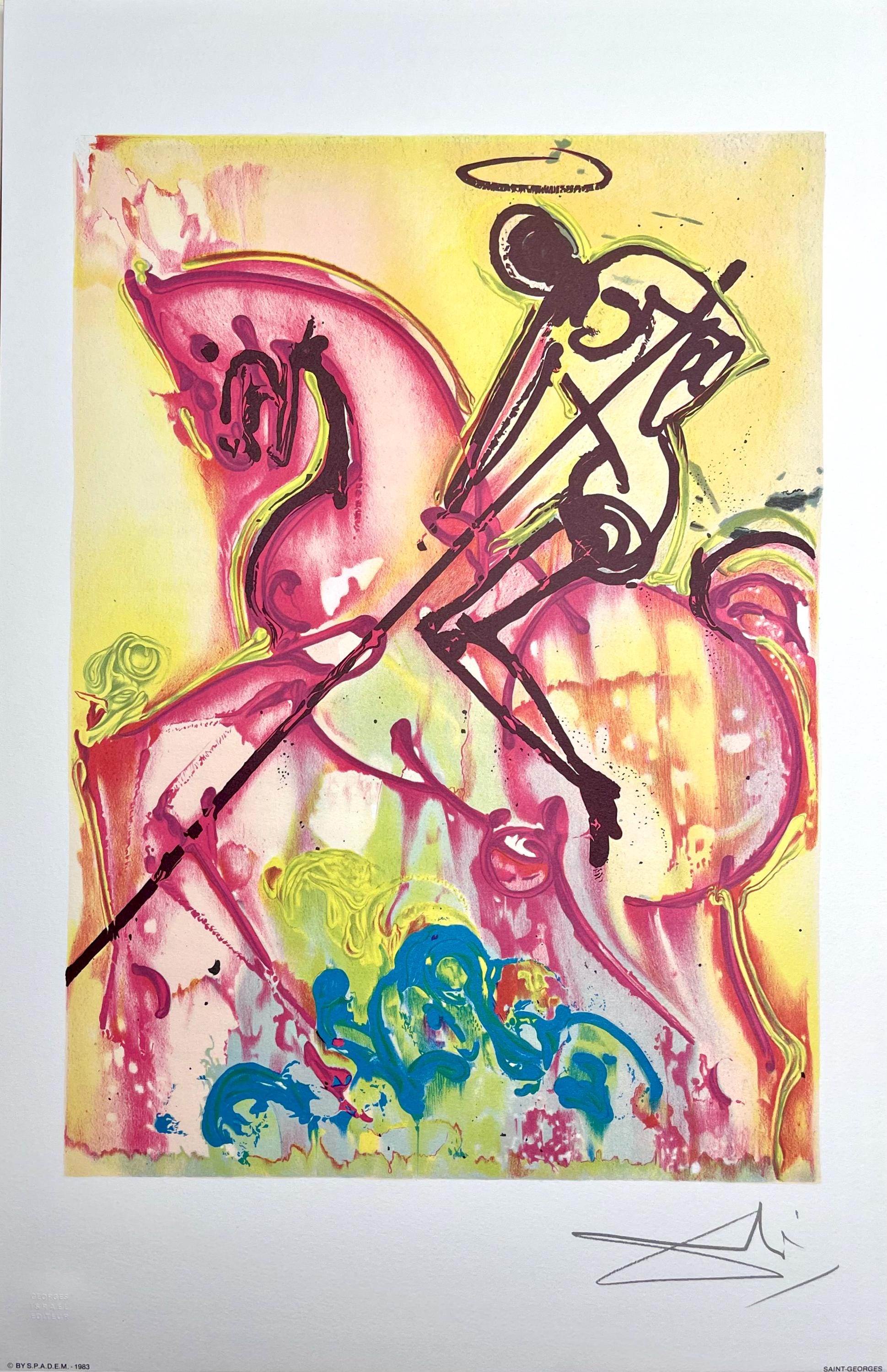 Salvador Dalí, Saint-Georges, Les Chevaux de Dalí, Limited Edition Lithograph