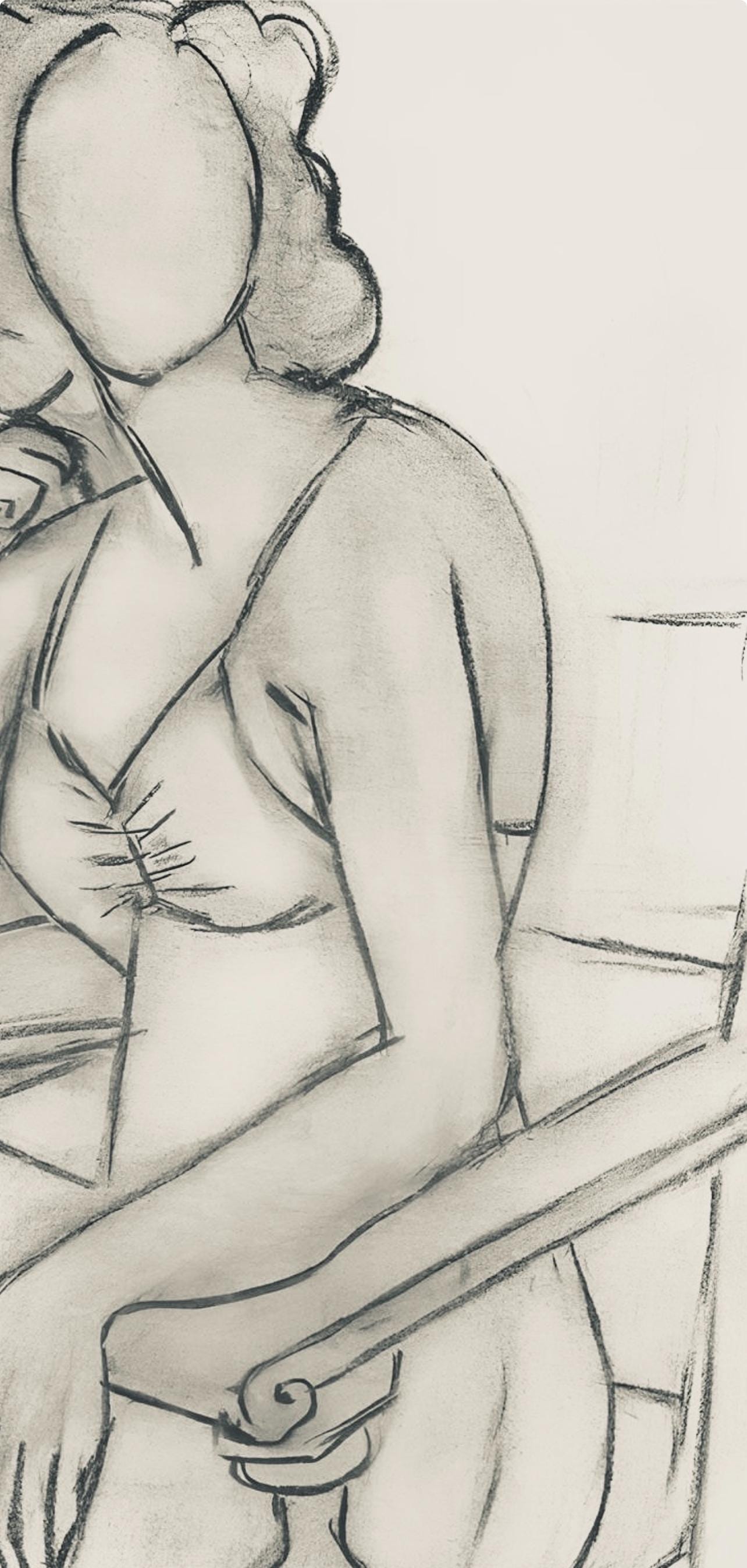 Henri Matisse, Série P, var. 1 (Duthuit 9), Henri Matisse, Dessins, Thèmes et variations, Limited Edition Lithograph
