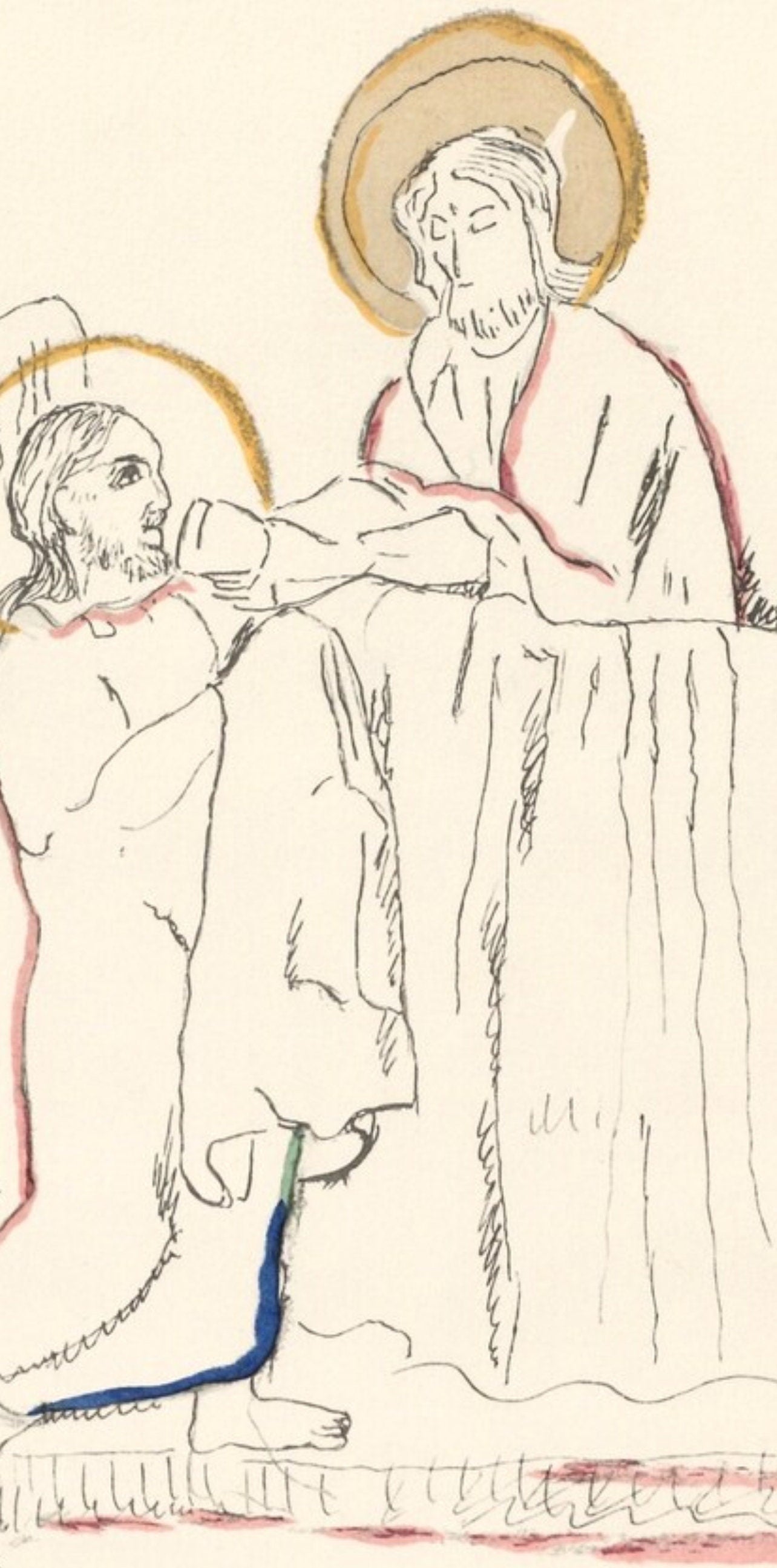 Max Jacob, Le vin de la Cène, Vins, Fleurs et Flammes, Limited Edition Lithograph