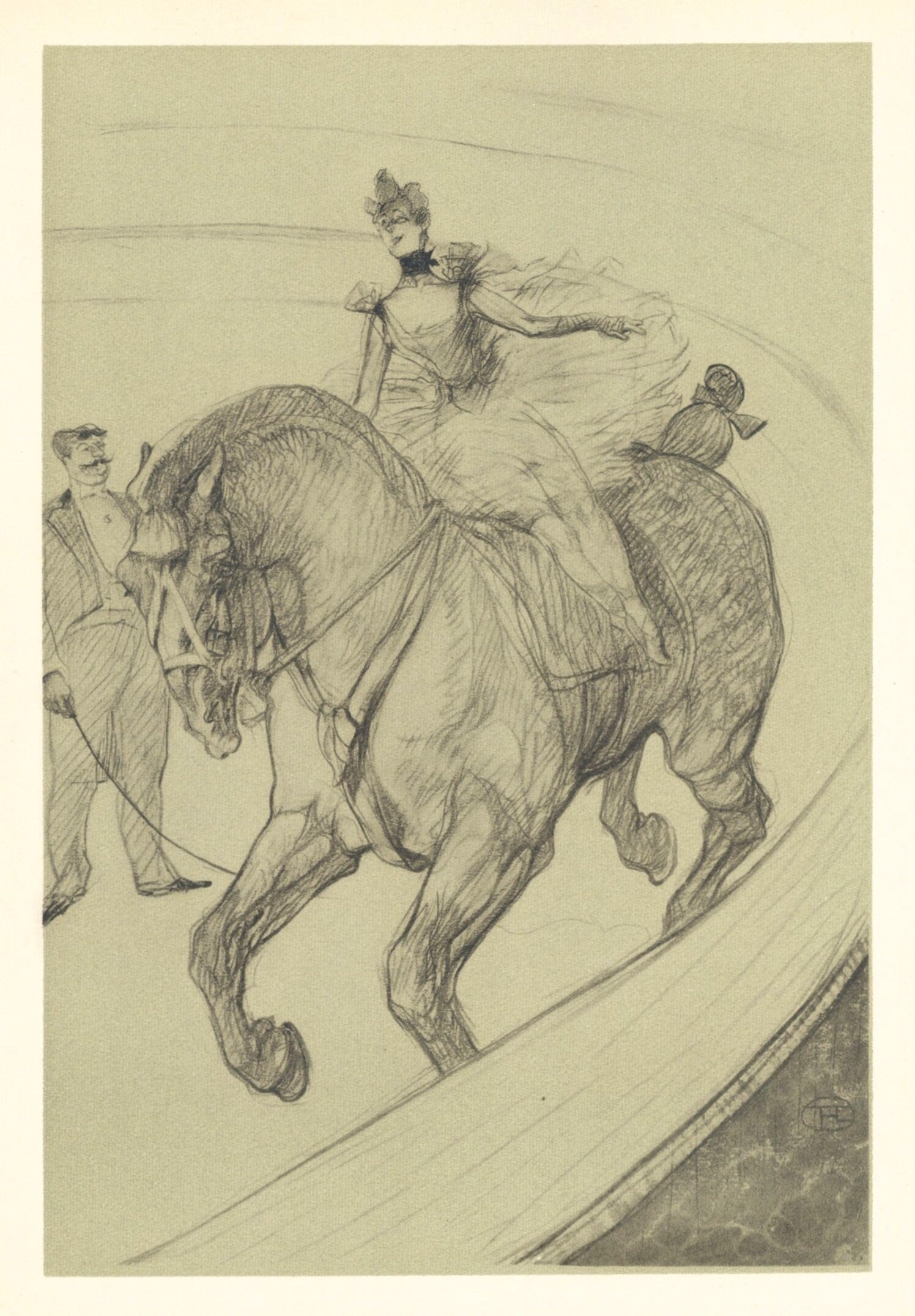 Henri de Toulouse-Lautrec, Travail sans selle, The Circus by Toulouse-Lautrec, Limited Edition Lithograph