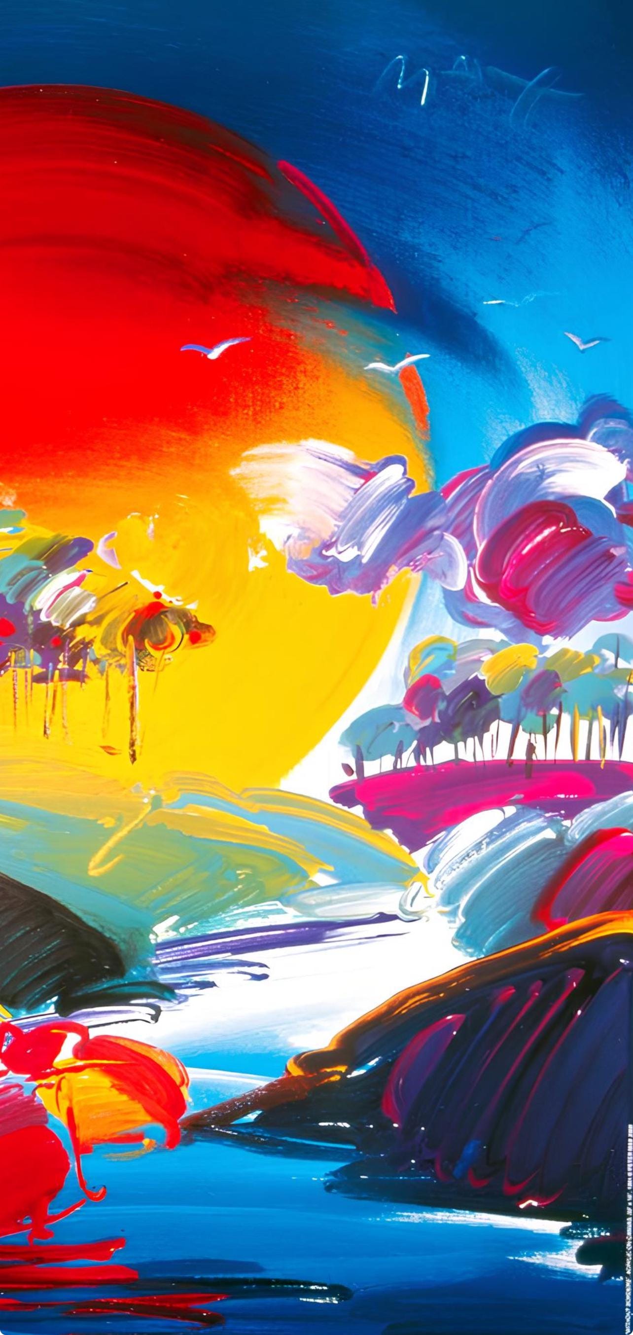 Peter Max, Without Borders, 2000, Hand Signed, Official Edition Offset Lithograph