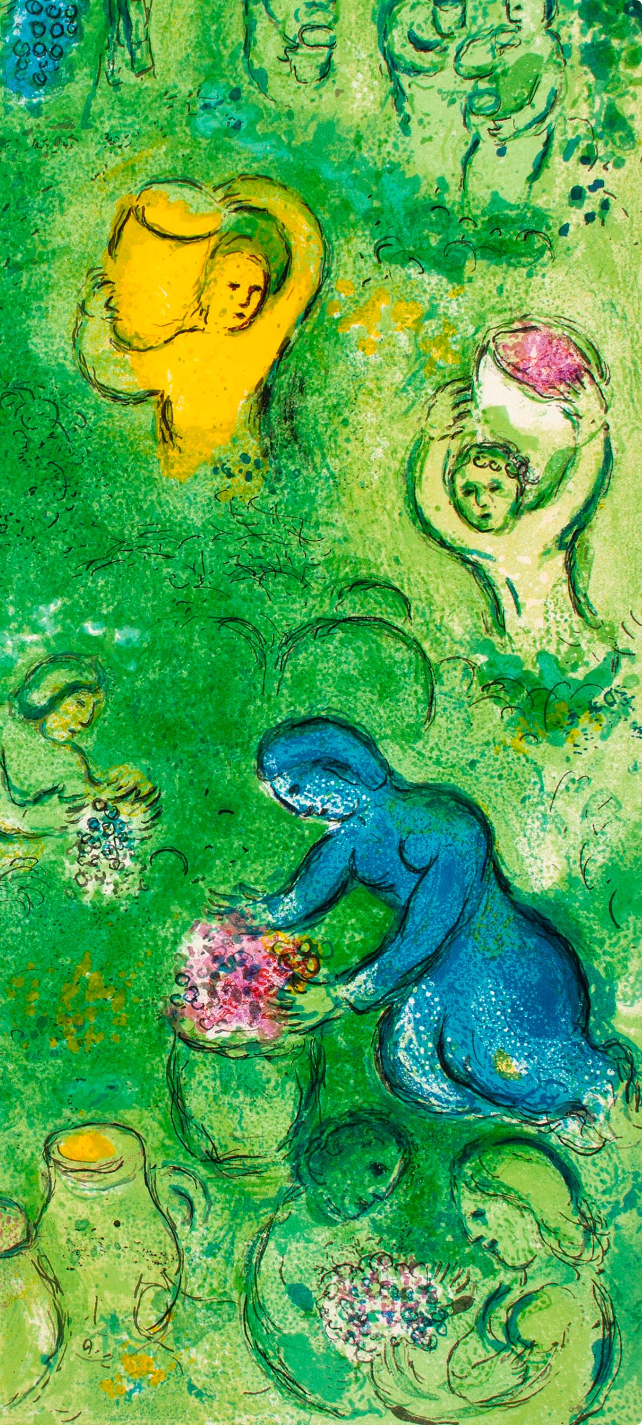 Marc Chagall, Découverte de Daphnis par Lamon, Daphnis et Chloé, Limited Edition Héliogravure