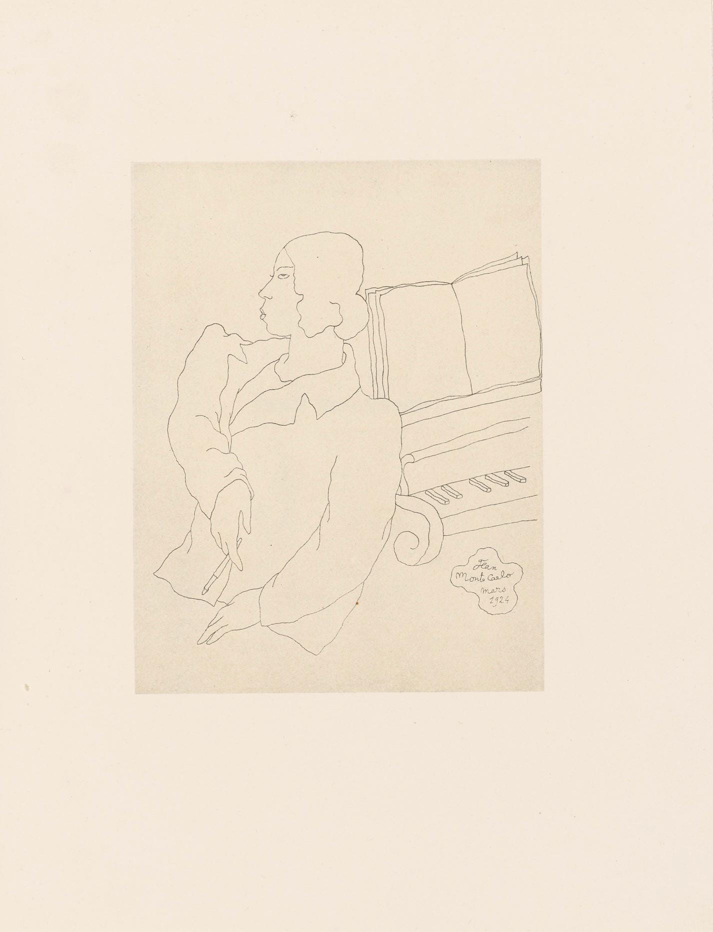 Jean Cocteau, Composition, Les Biches, Limited Edition Lithograph