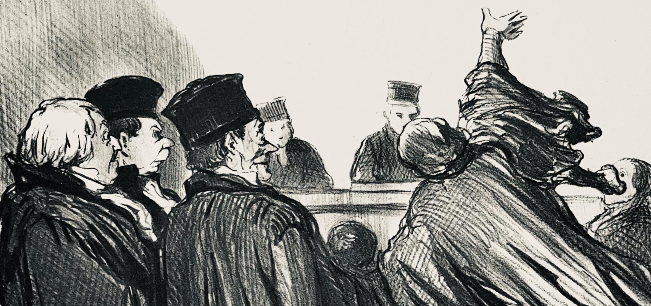 Honoré Daumier, Composition, Honoré Daumier, Law and Justice, Limited Edition Lithograph