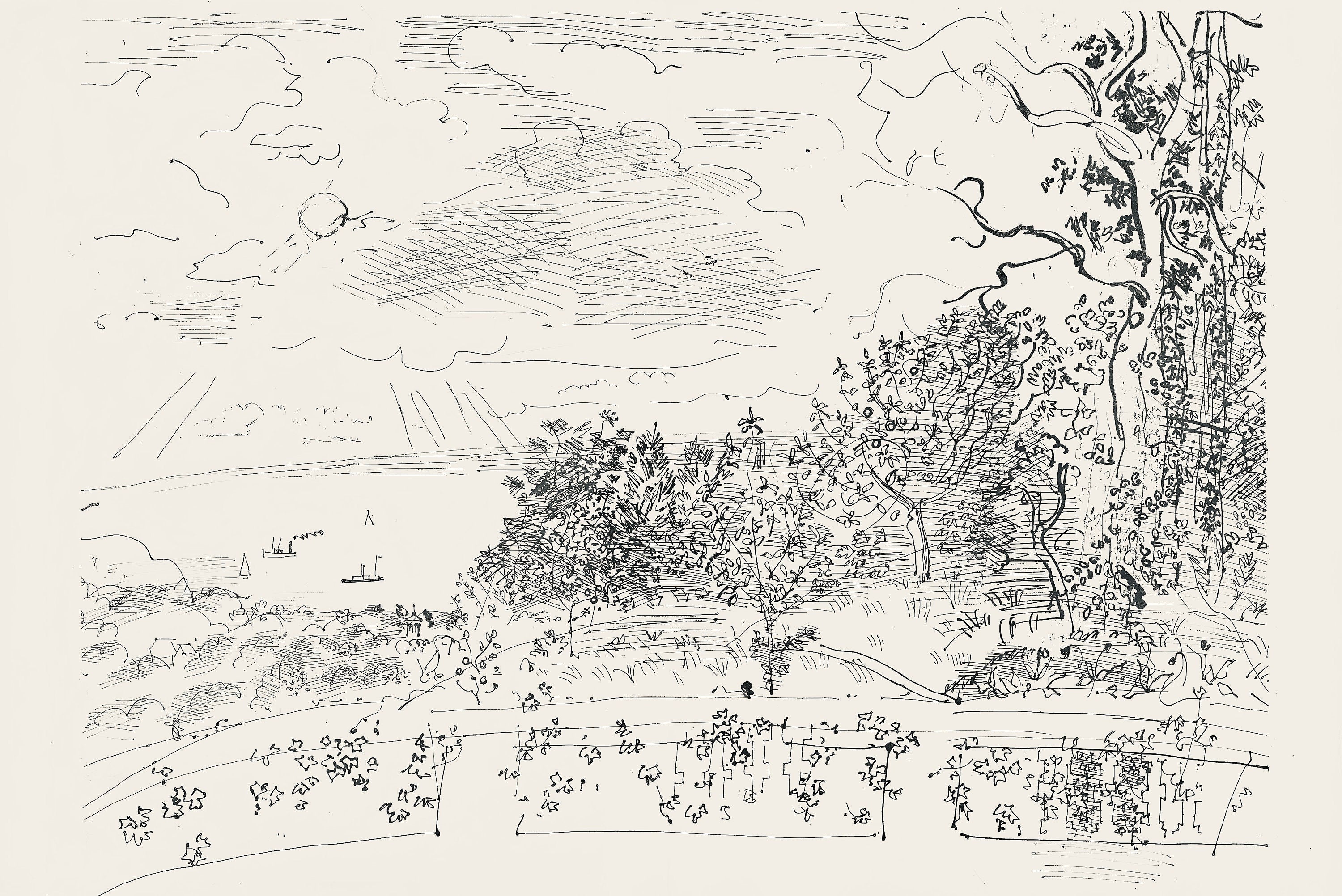 Raoul Dufy, Composition, Les Côtes Normandes, Limited Edition Lithograph