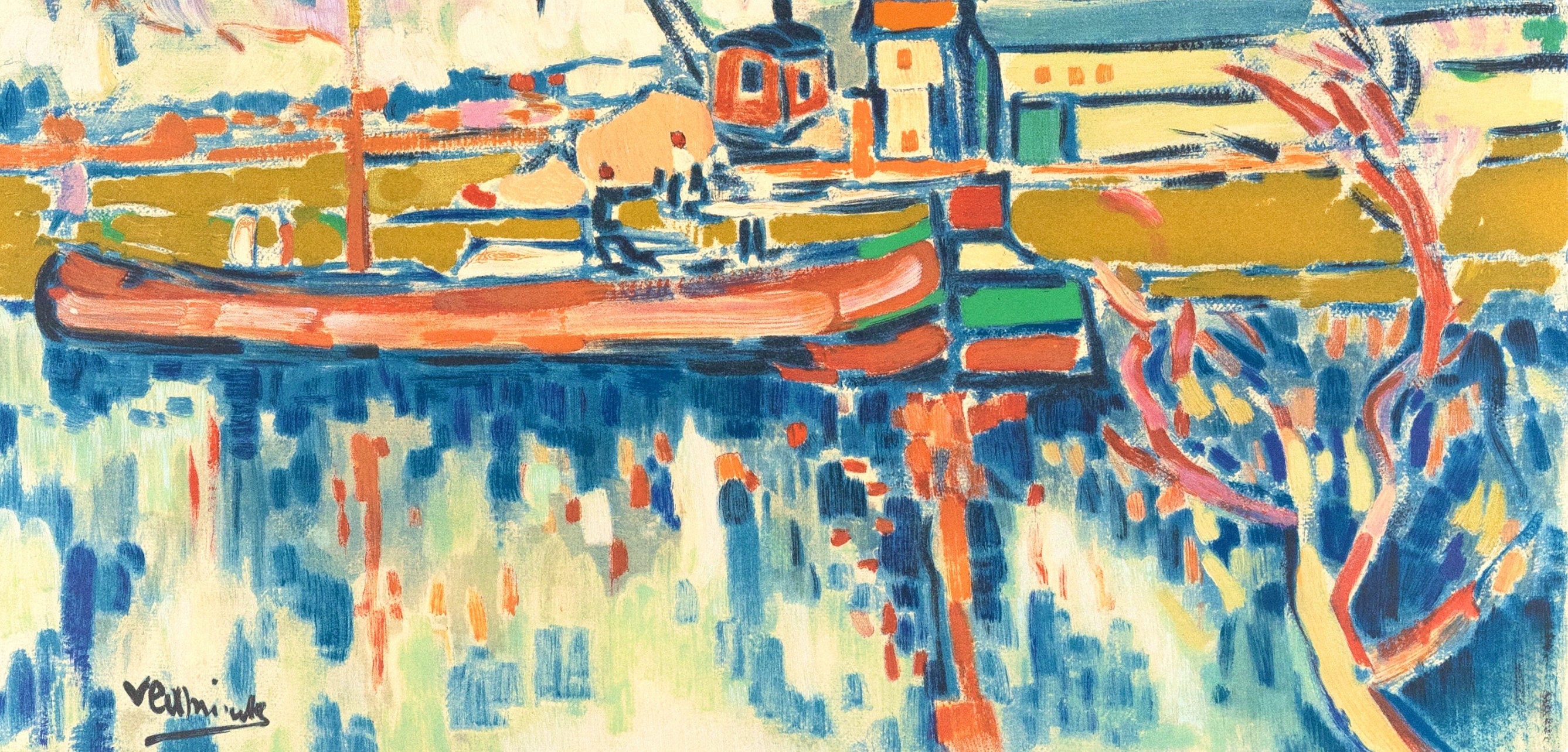 Maurice de Vlaminck, Paysage à Chatou, Fauves, Collection Pierre Lévy, Limited Edition Lithograph