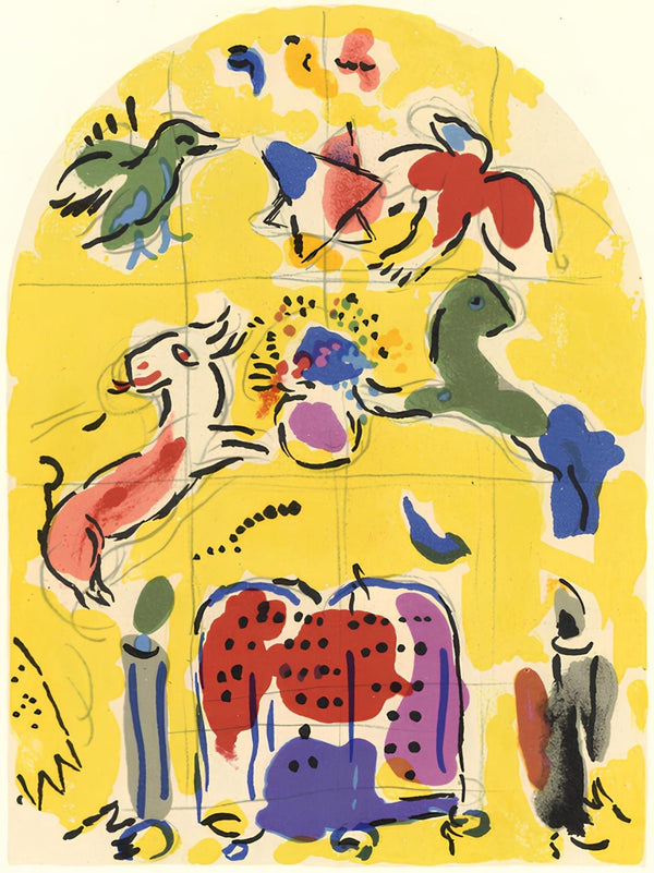 Marc Chagall, Tribe of Levi, Jerusalem Windows, Limited Edition Lithograph