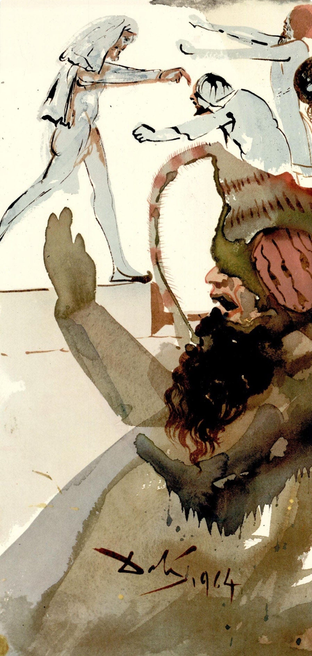 Salvador Dali, Composition (Michler/Löpsinger 1600; Field 69-3), Biblia Sacra, Limited Edition Lithograph