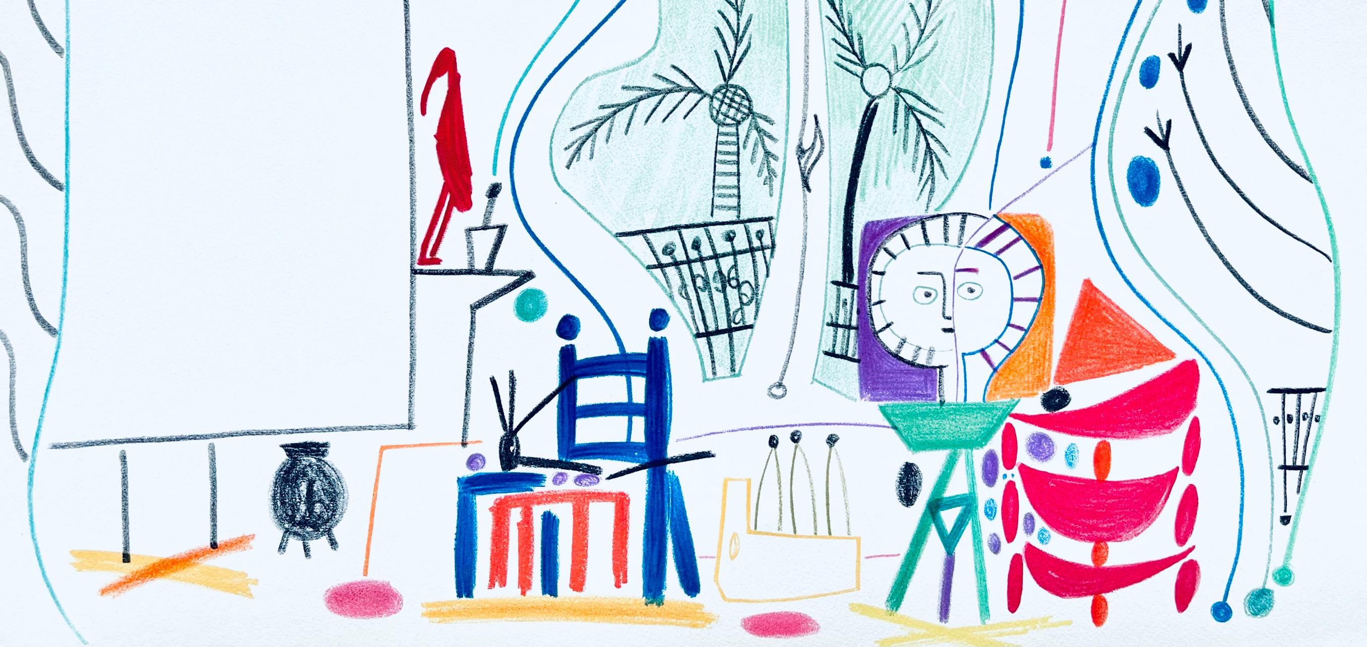 Pablo Picasso, Composition (Cramer 101), Carnet de la Californie, Limited Edition Lithograph