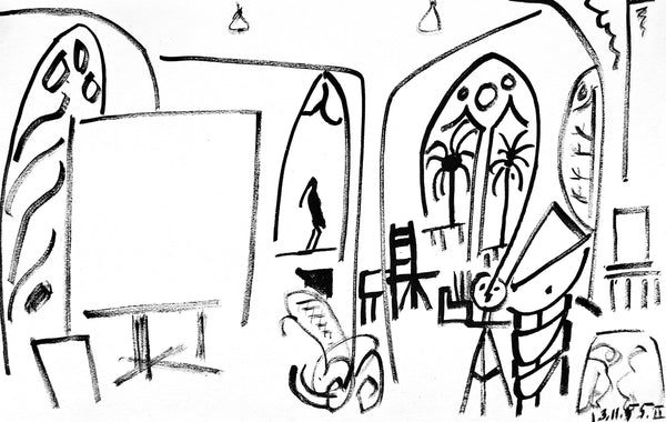 Pablo Picasso, Composition (Cramer 101), Carnet de la Californie, Limited Edition Lithograph