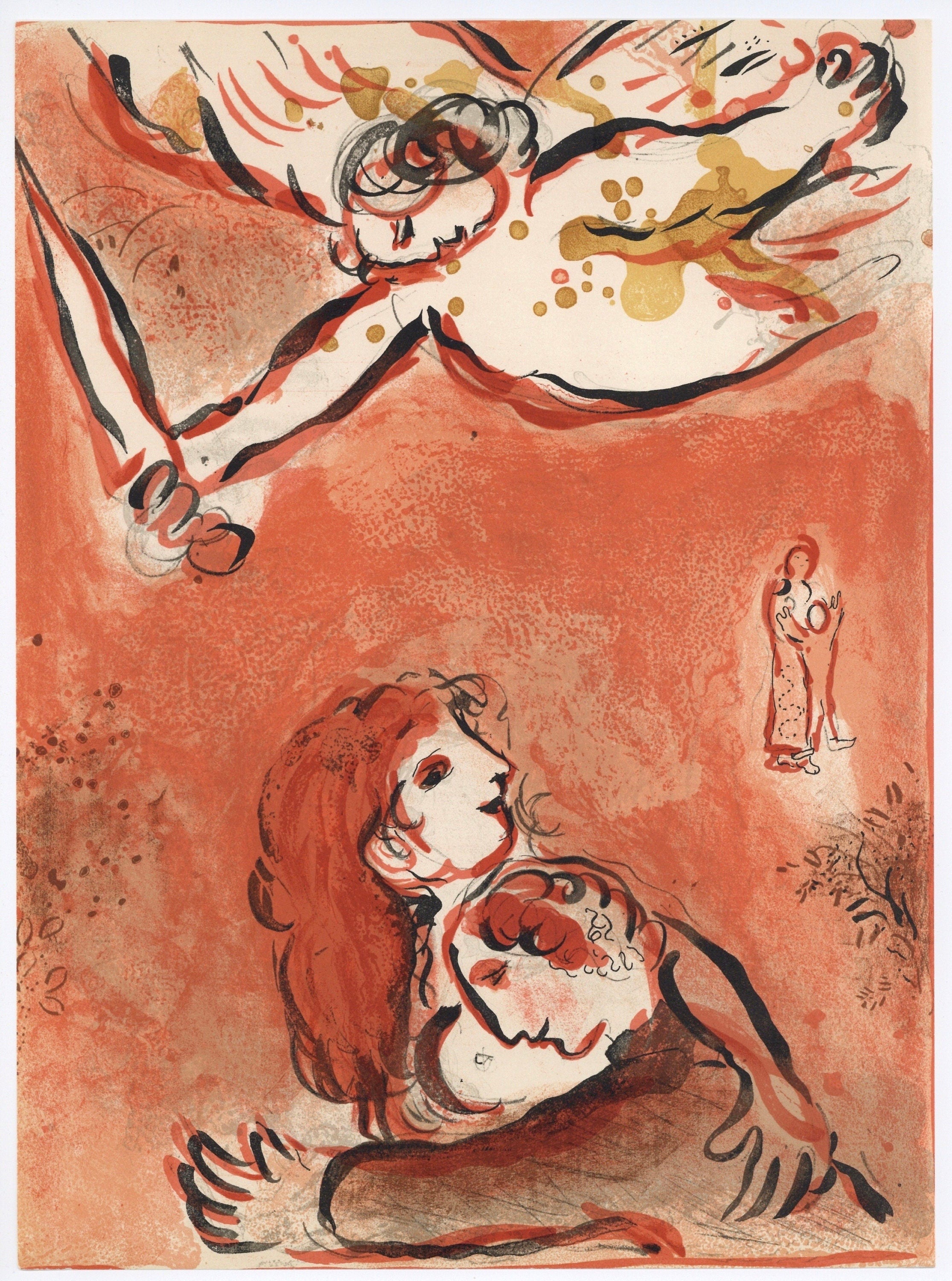 Marc Chagall, The face of Israel (Mourlot 117-46; Cramer 25), Drawings from the Bible, Verve: Revue, Limited Edition Lithograph