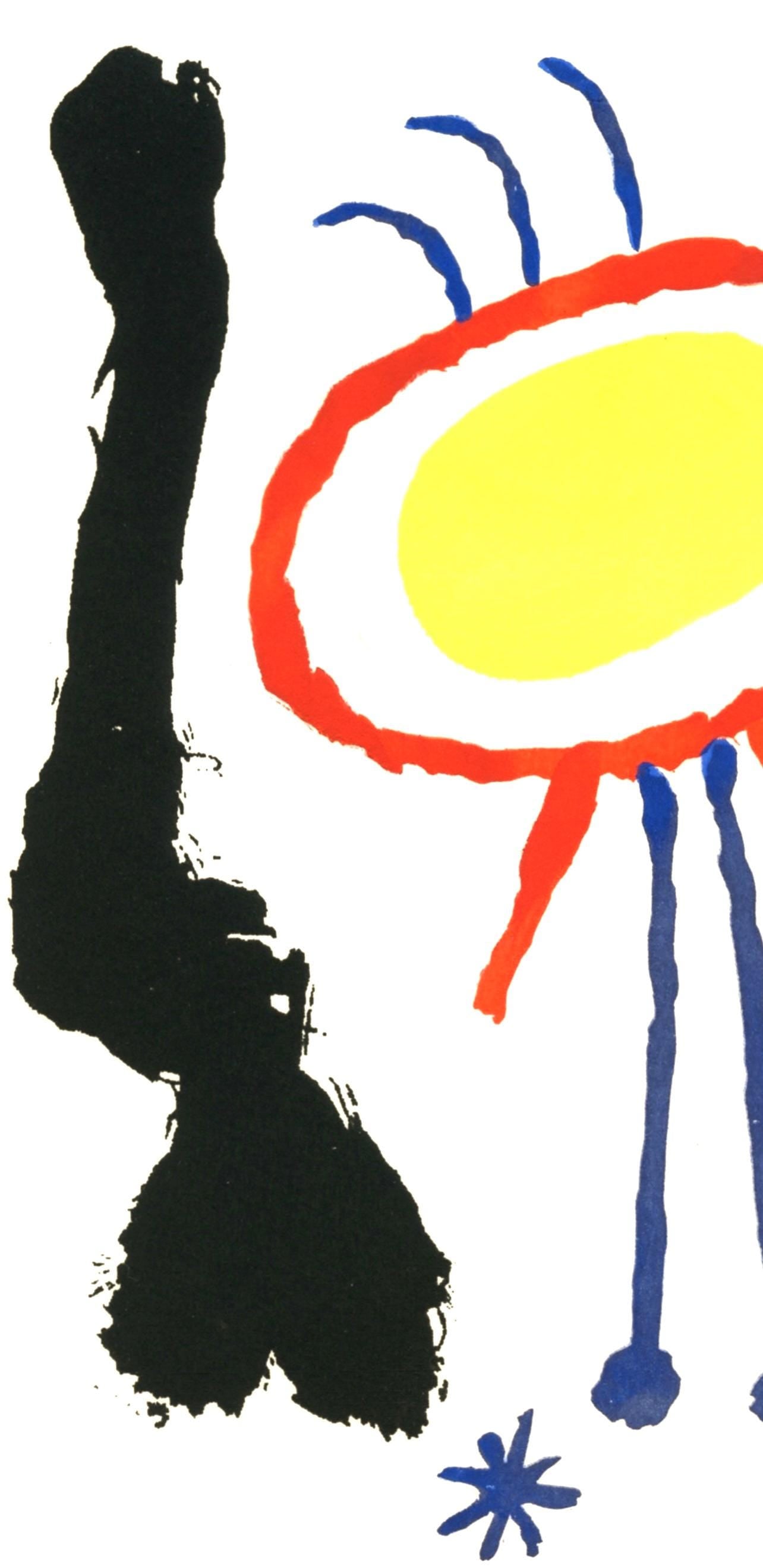 Joan Miró, Femmes et Oiseaux devant la Lune, The Prints of Joan Miro, Limited Edition Lithograph