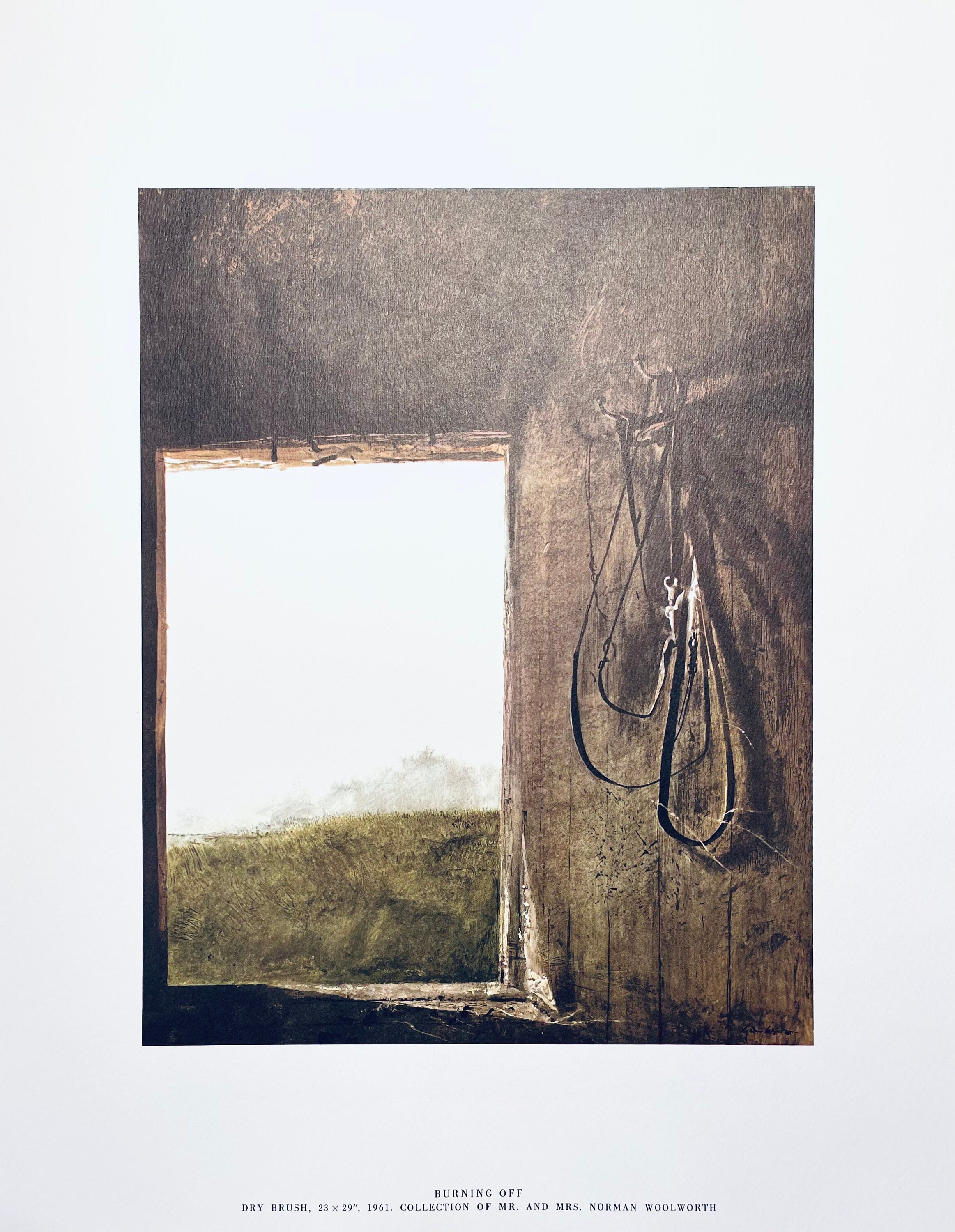Andrew Wyeth, Burning Off, The Four Seasons, Limited Edition Lithograph