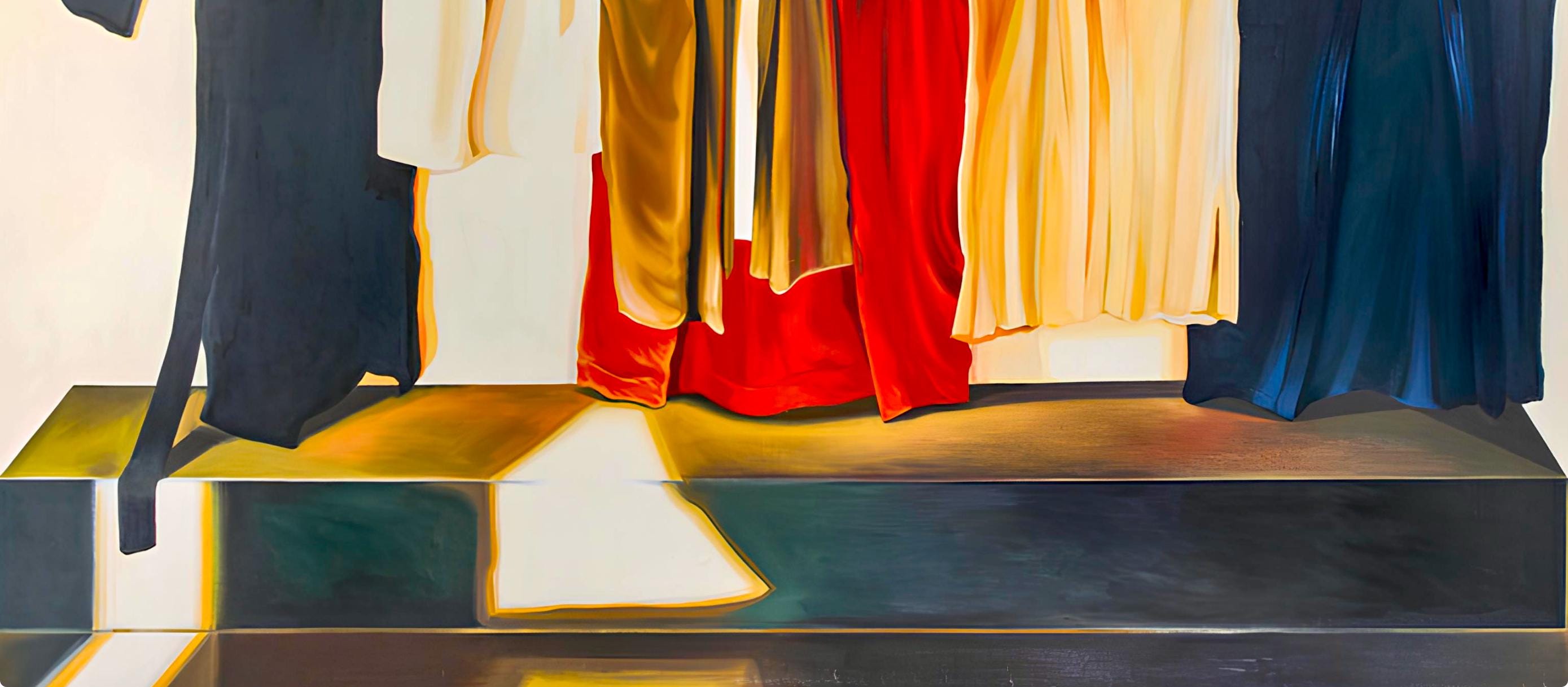 Lowell Nesbitt, Robe Series, Original Painting (75 x 117 inches)