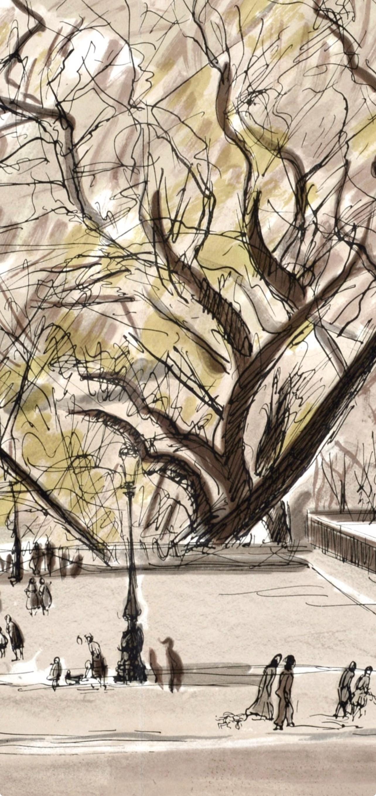André Dunoyer de Segonzac, París le Pont Neuf, Regards sur Paris, Limited Edition Lithograph