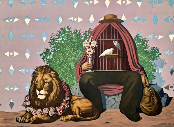 René Magritte, Deux Tourterelles, dans la Chaude Pénombre de Leur Maison, Les Enfants Trouvés de Magritte, Limited Edition Lithograph