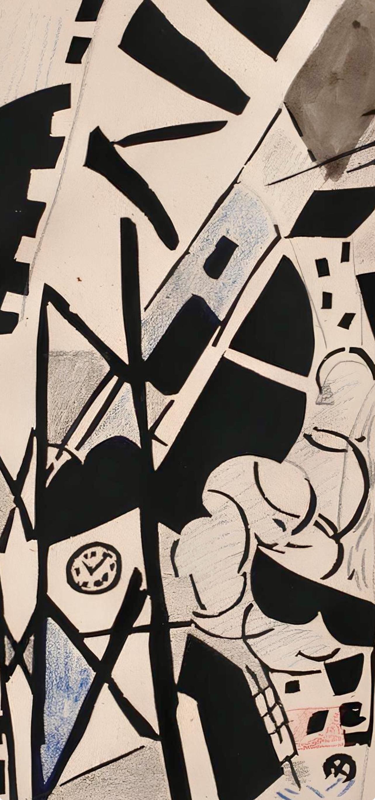 Jean Pougny, Composition, Pougny, dix linogravures originales, 1914-1920, Limited Edition Linocut