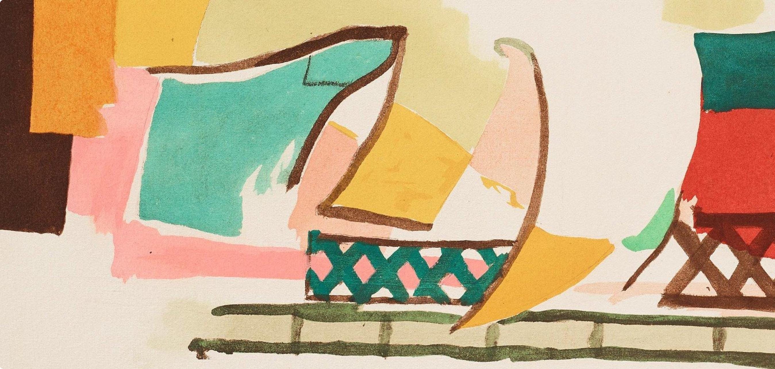 Georges Braque, Composition, Braque Espaces, 13 Dessins, Lavis, Aquarelles, Limited Edition Lithograph