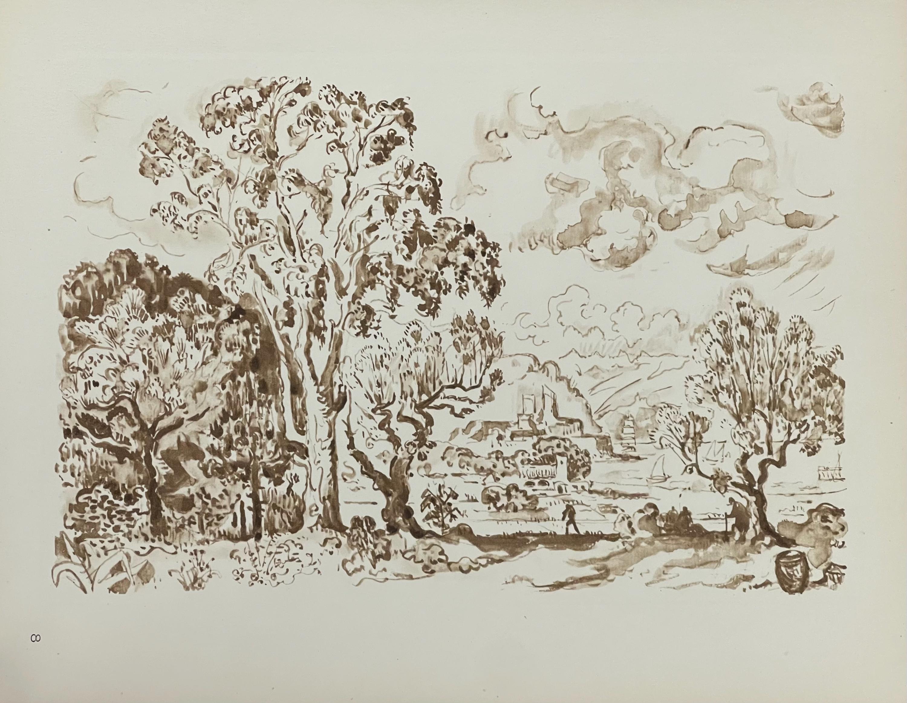 Paul Signac, Antibes. L'eucalyptus, Signac Dessins, Limited Edition Lithograph