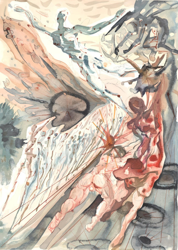 Salvador Dali, The Two Crowds of the Lustful (Michler/Löpsinger 1039-1138; Field 189-200), La Divine Comédie, Limited Edition Woodcut