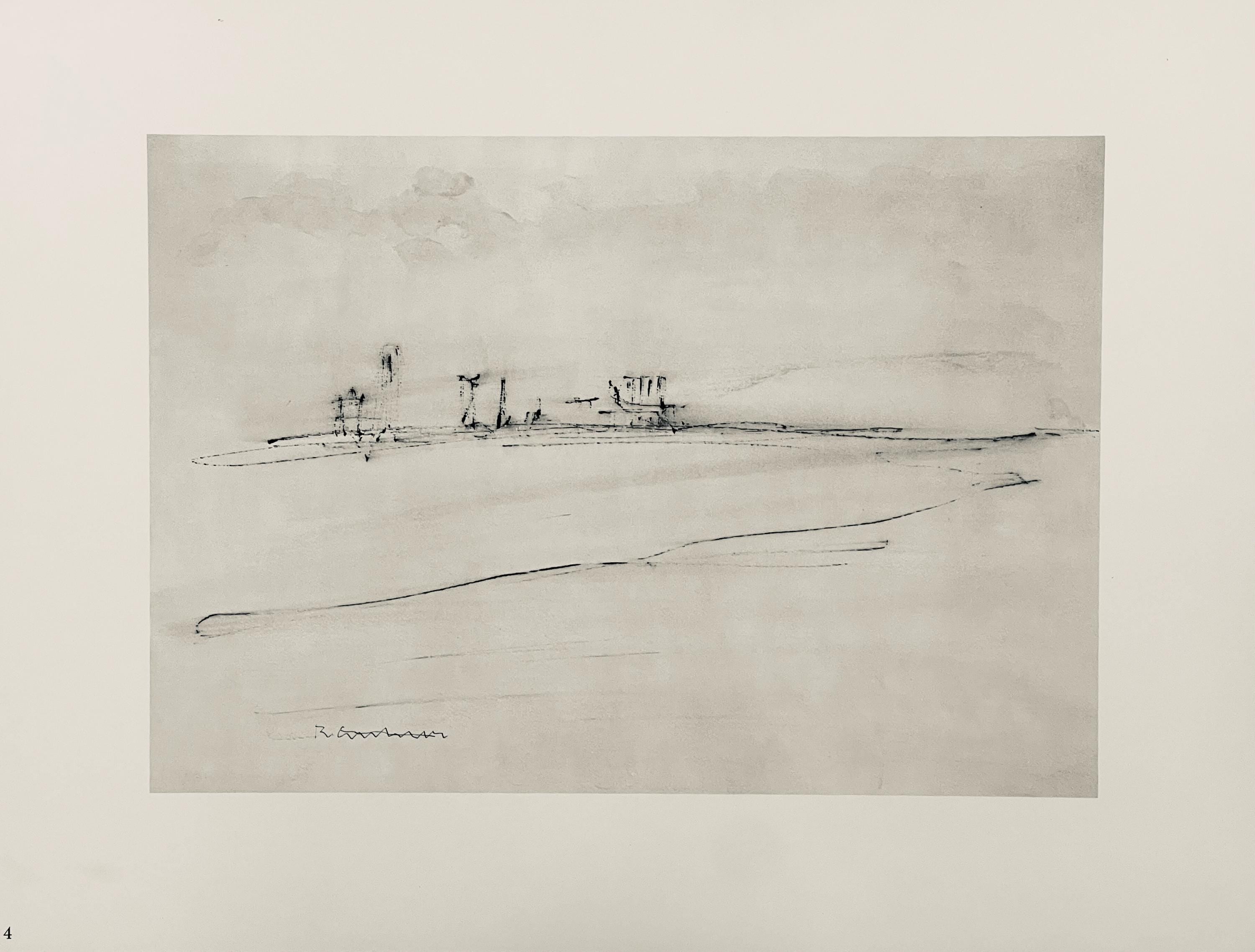 Abraham Rattner, Approaching New York, Limited Edition Lithograph