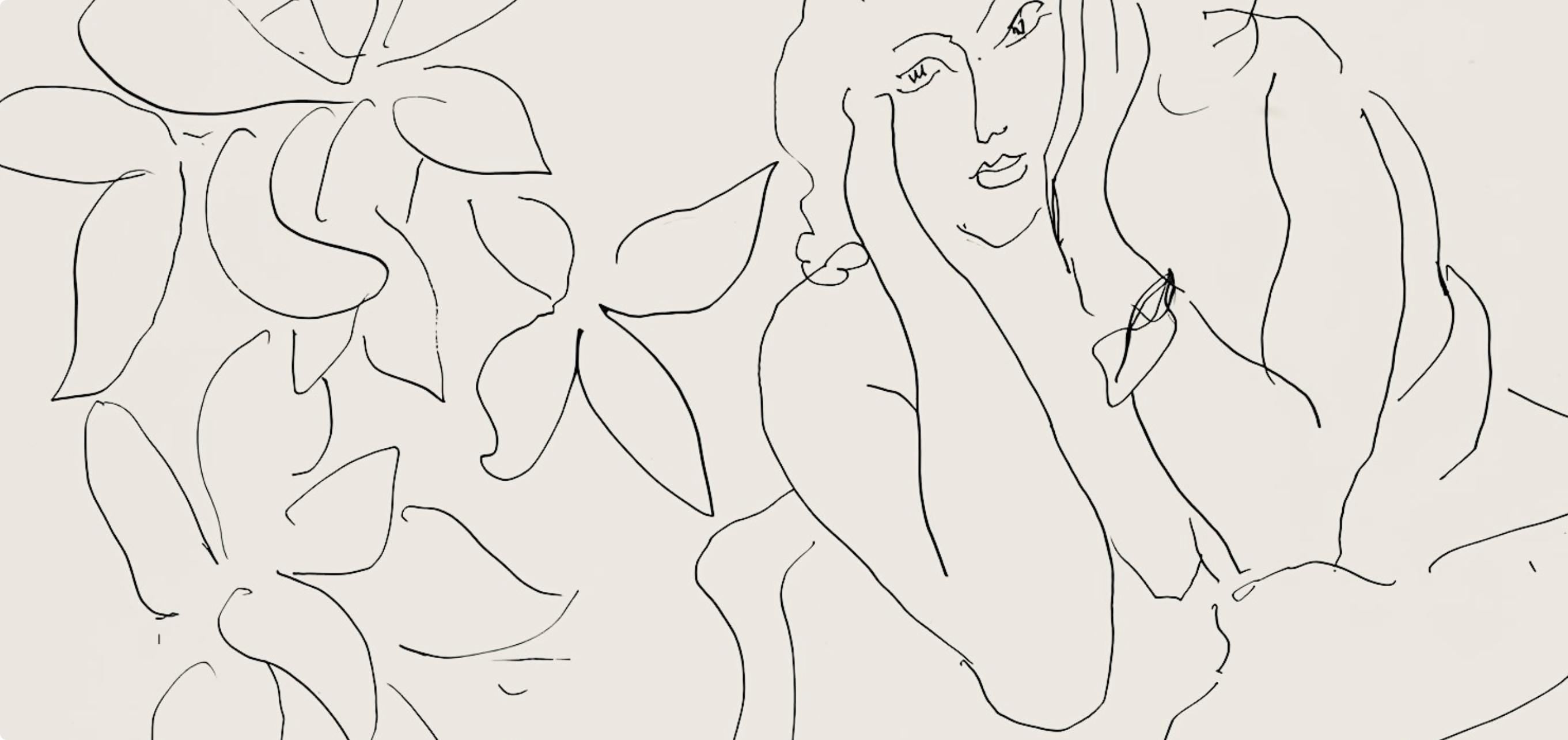 Henri Matisse, Série E, var. 13 (Duthuit 9), Henri Matisse, Dessins, Thèmes et variations, Limited Edition Lithograph
