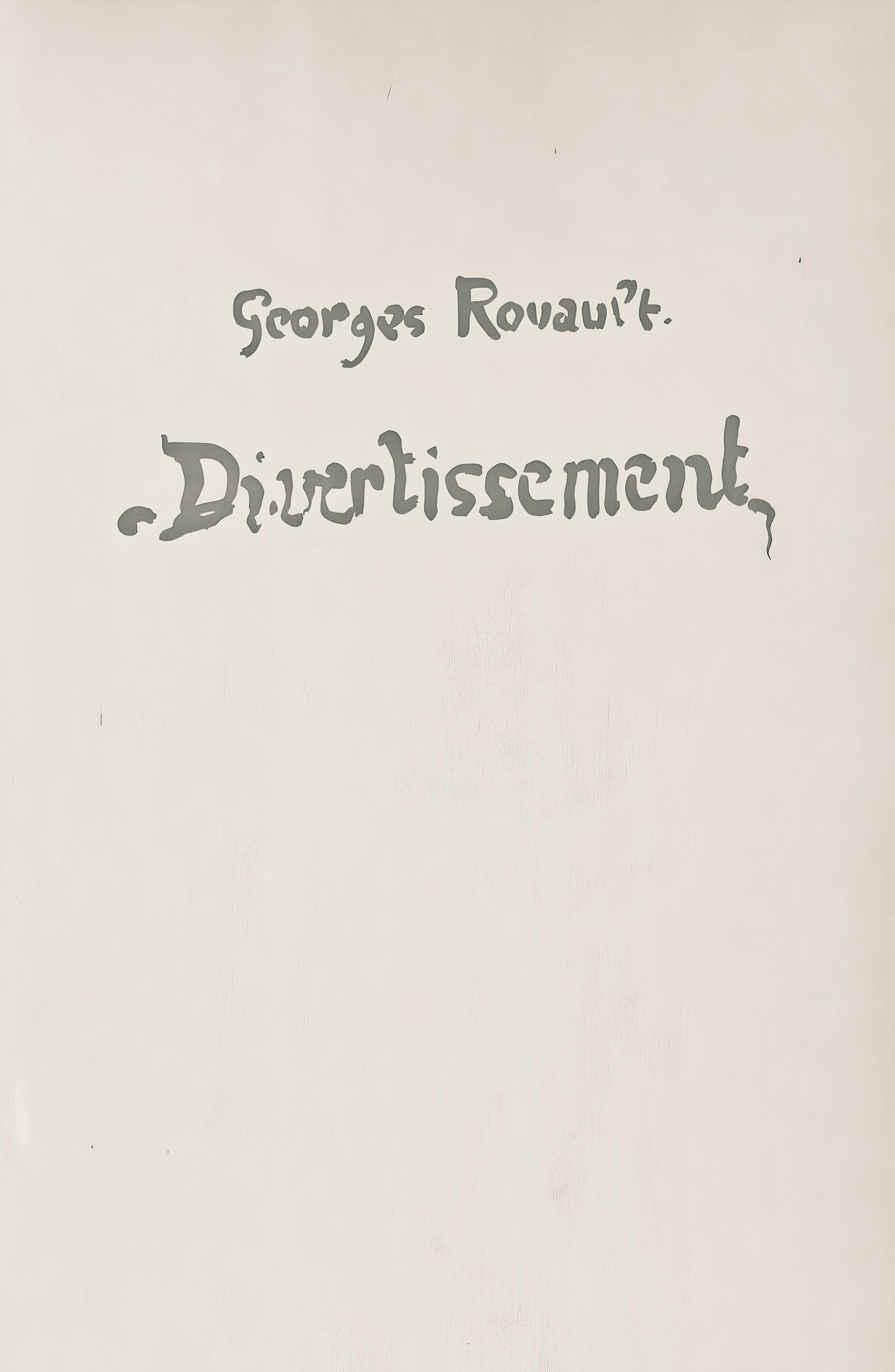 Georges Rouault, Composition, Divertissement, Limited Edition Lithograph