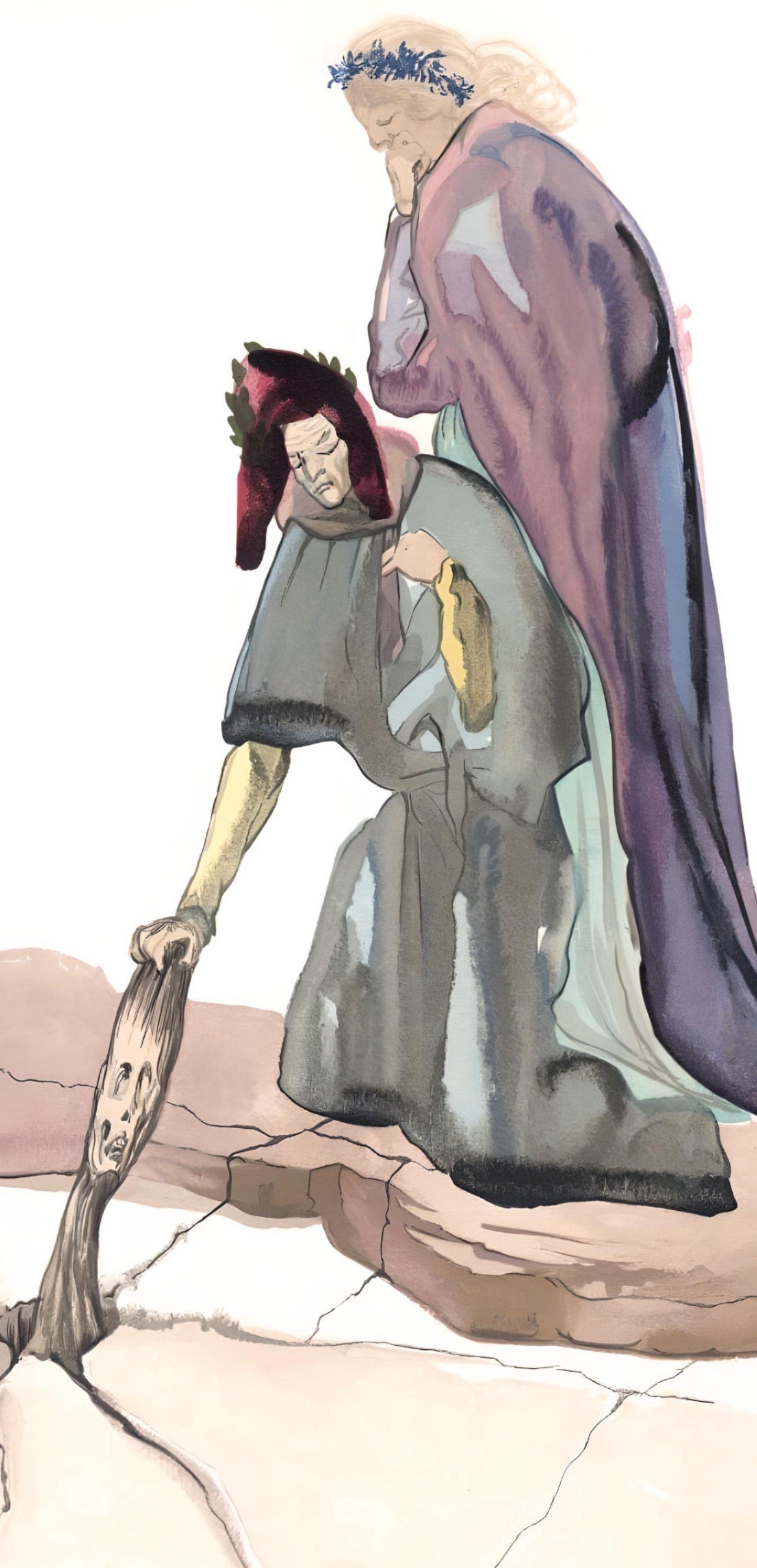 Salvador Dali, The Traitor of Montaperti (Michler/Löpsinger 1039-1138; Field 189-200), La Divine Comédie, Limited Edition Woodcut