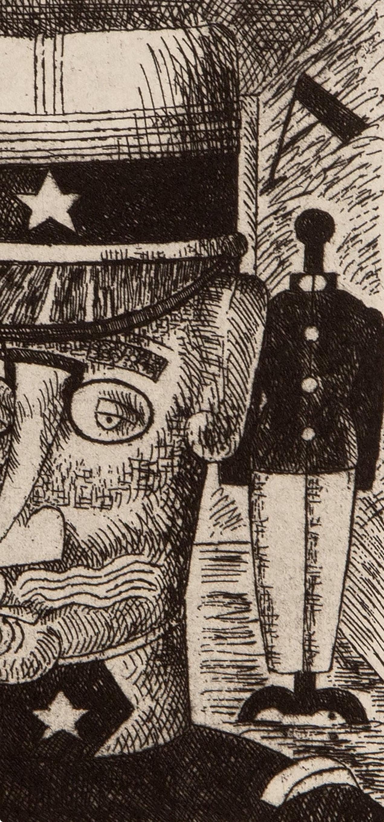 Marcel Gromaire, Composition, Vers un monde volage, Limited Edition Etching