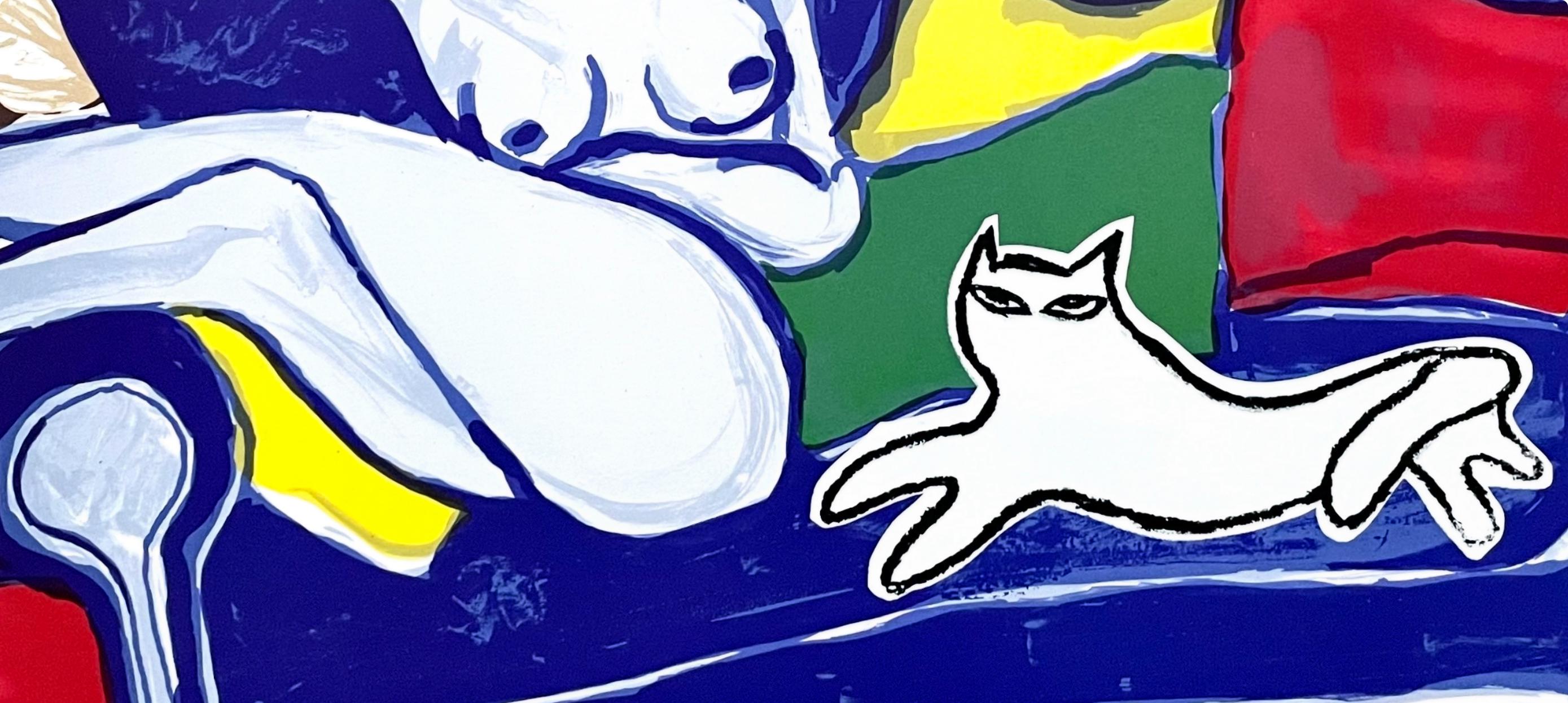 Guillaume Cornelis van Beverloo, Corneille, Complicite with Pussycat, Limited Edition Lithograph