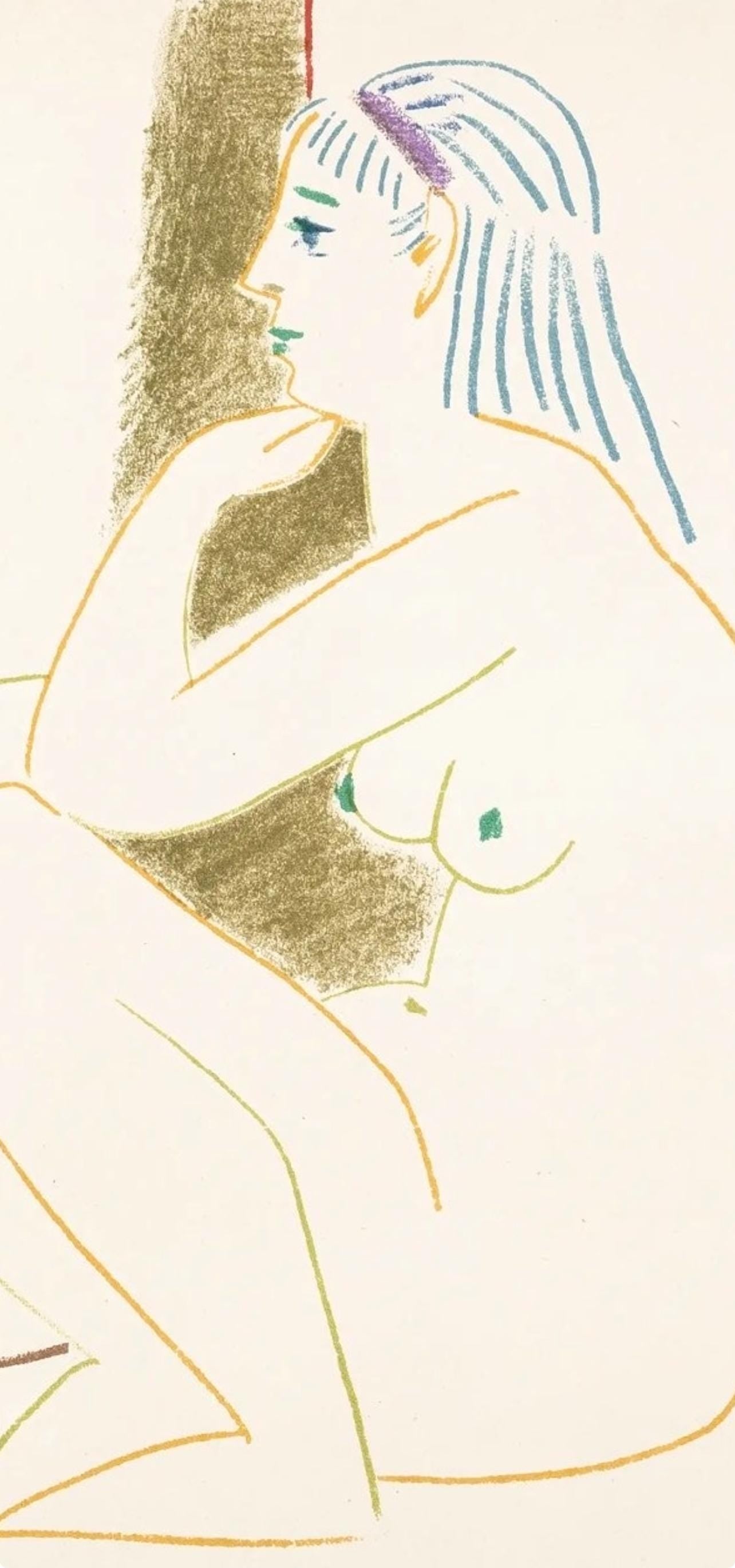 Pablo Picasso, Composition, Picasso and the Human Comedy, Verve: Revue Artistique et Littéraire, Limited Edition Lithograph