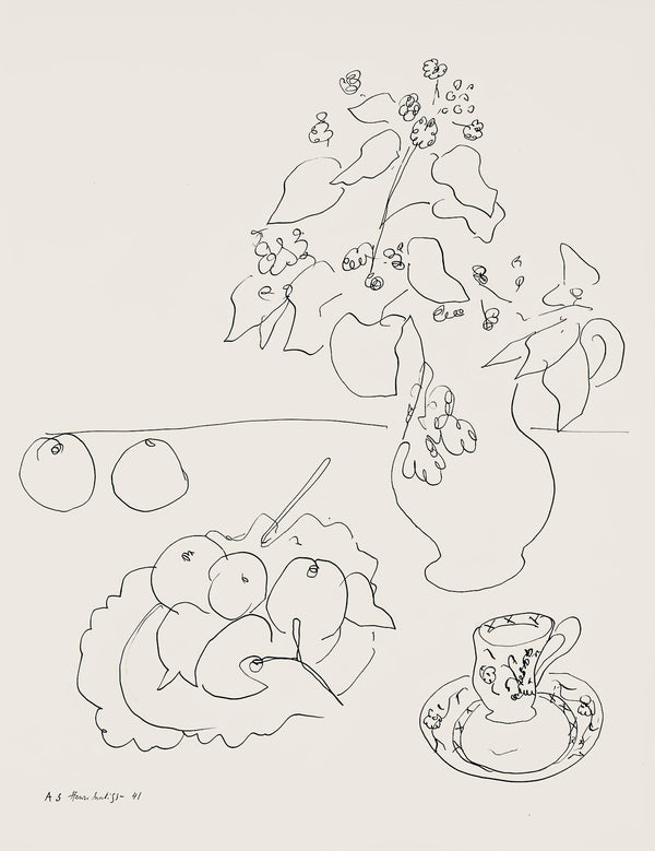 Henri Matisse, Série A, var. 3 (Duthuit 9), Henri Matisse, Dessins, Thèmes et variations, Limited Edition Lithograph