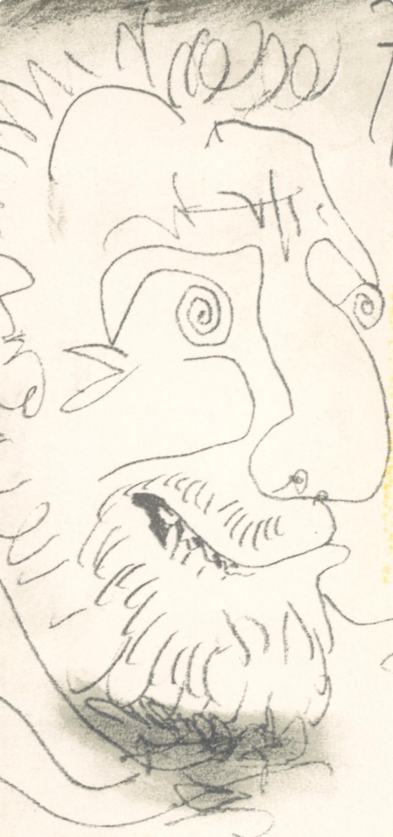 Pablo Picasso, Composition, Le Goût du Bonheur (Cramer 148; Bloch 2013), Limited Edition Mixed Media Lithograph