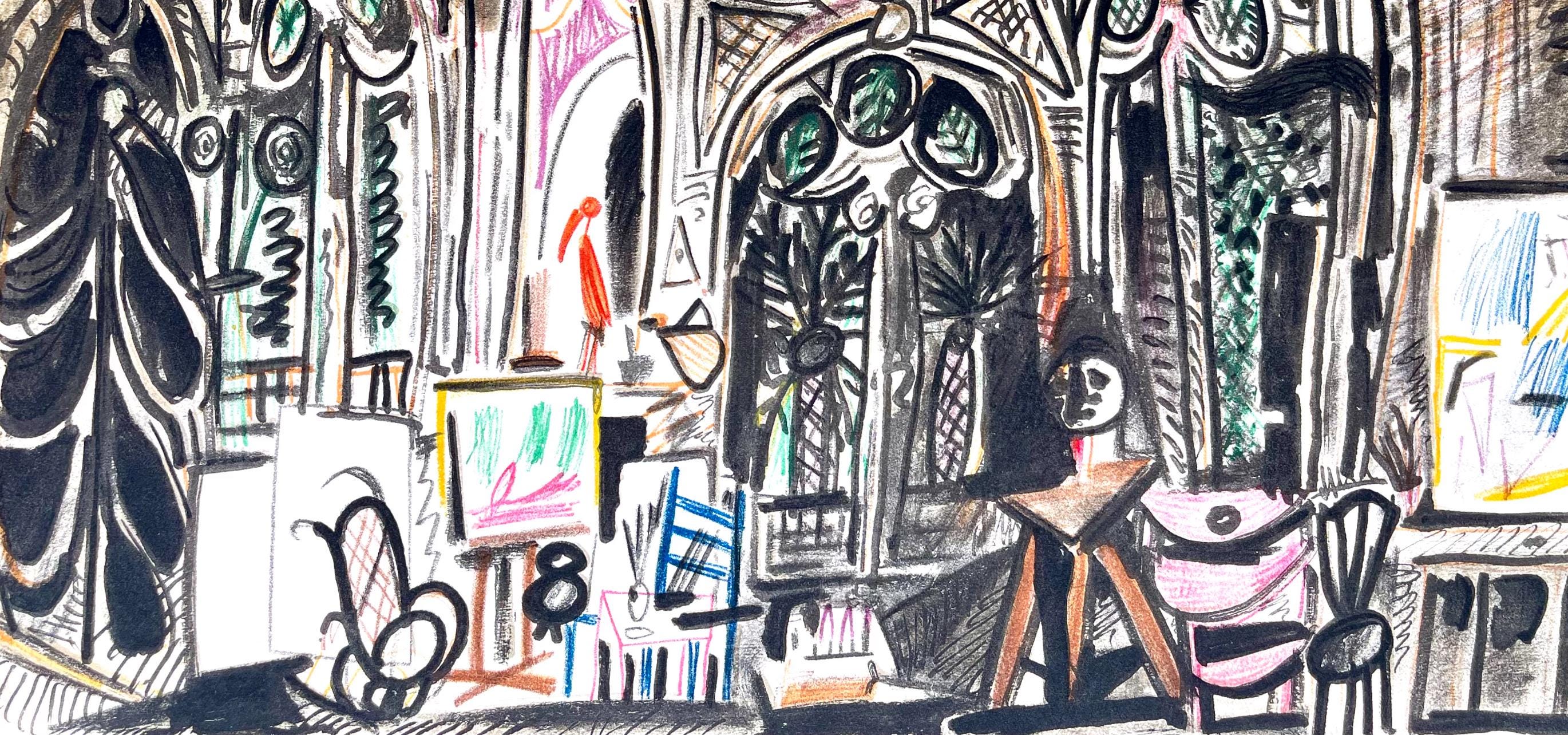 Pablo Picasso, Composition (Cramer 101), Carnet de la Californie, Limited Edition Lithograph