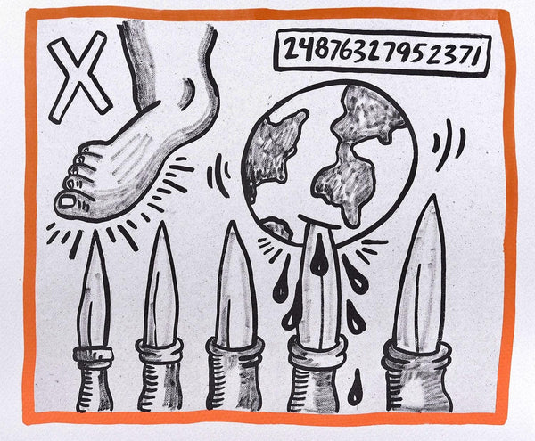 Keith Haring, Composition, Against All Odds, Limited Edition Lithograph