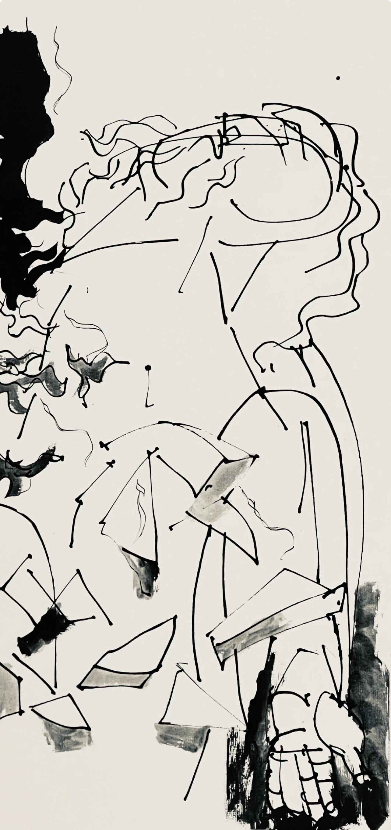 Abraham Rattner, Moses: study, Limited Edition Lithograph