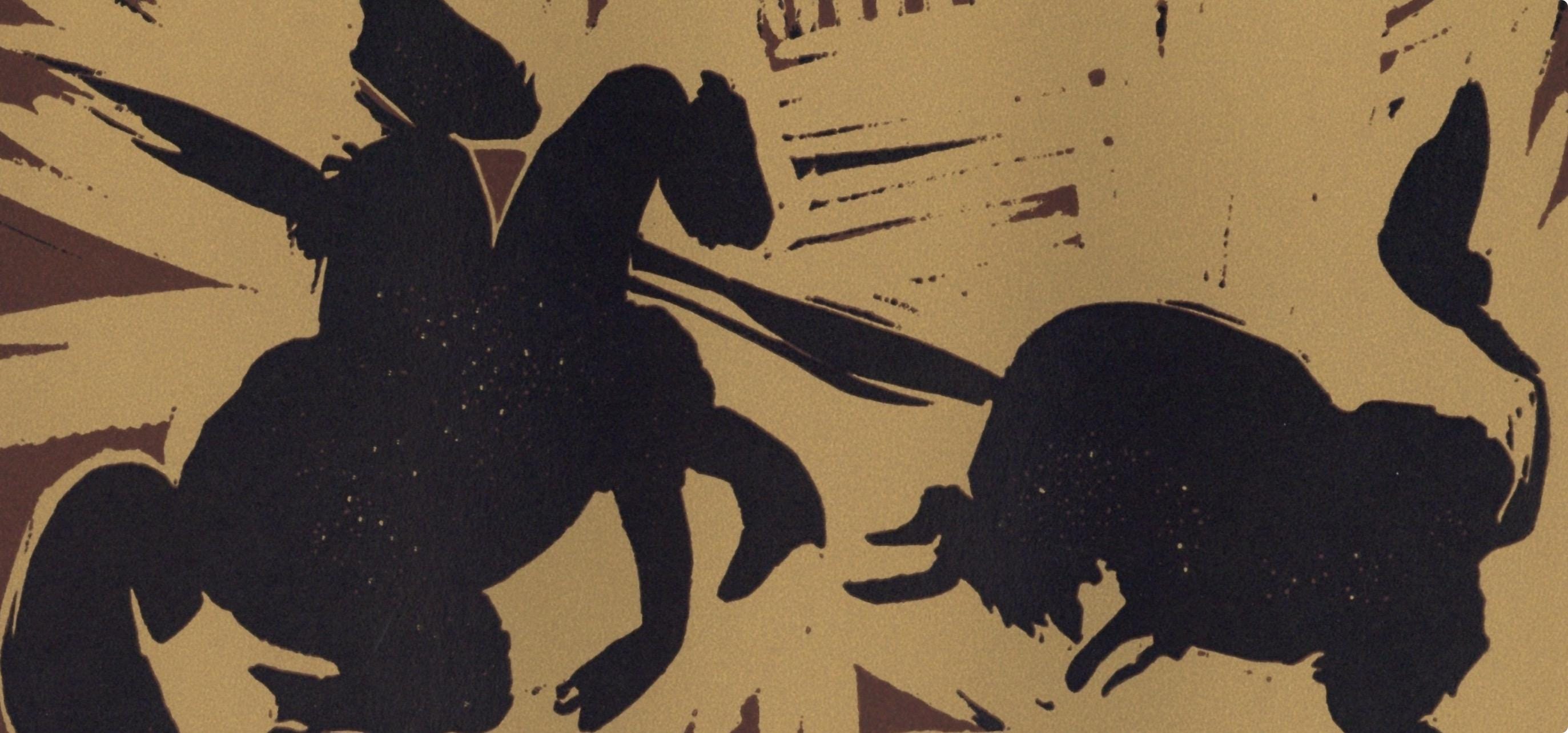 Pablo Picasso, The Goading of the Bull (Orozco 214), Grabados al linóleo, Limited Edition Linocut