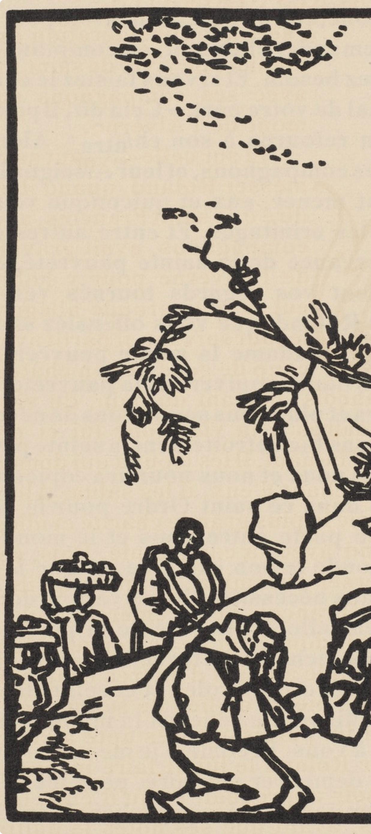 Émile Bernard, Composition (Morane, No. 100), Les Petites Fleurs de St. Françoise, Limited Edition Woodcut