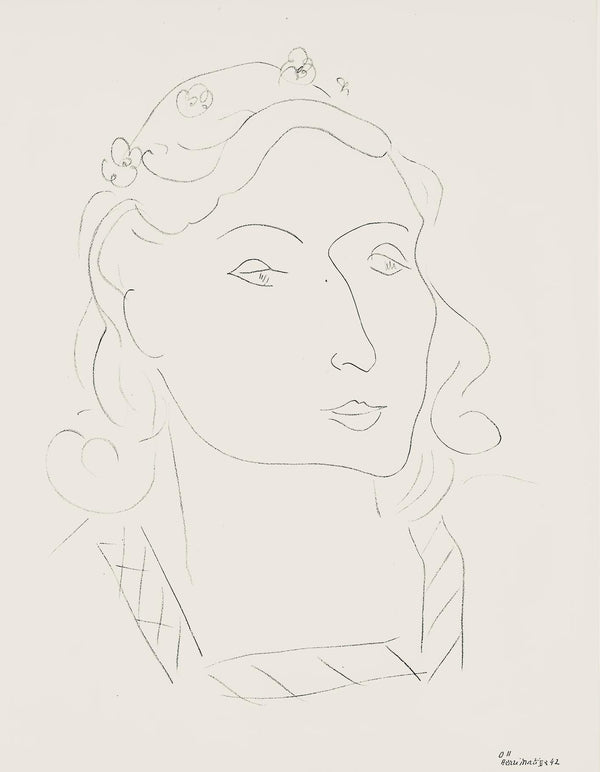 Henri Matisse, Série O, var. 11 (Duthuit 9), Henri Matisse, Dessins, Thèmes et variations, Limited Edition Lithograph